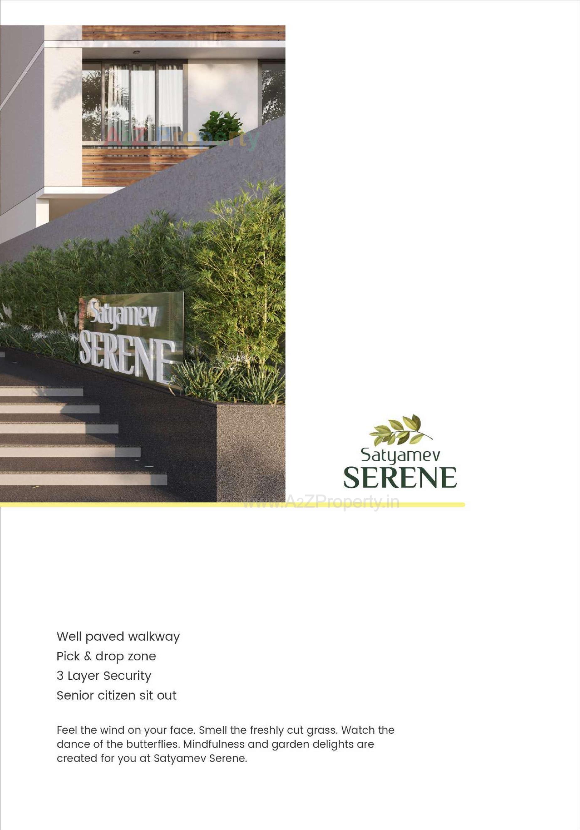 3D Elevation of real estate project Satyamev Serene located at Ahmedabad, Ahmedabad, Gujarat