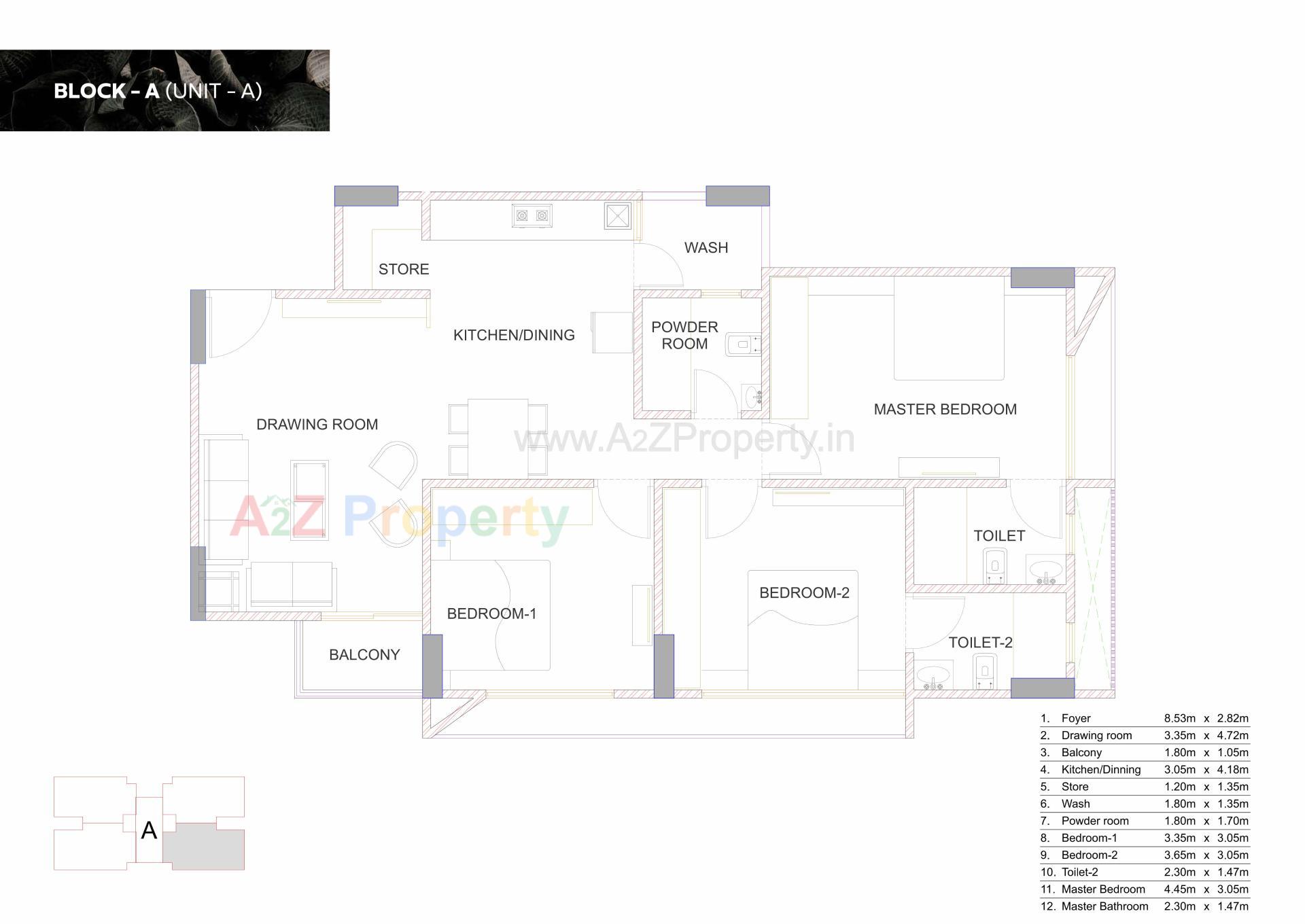 Layout of real estate project Satyamev Vista Two located at Gota, Ahmedabad, Gujarat