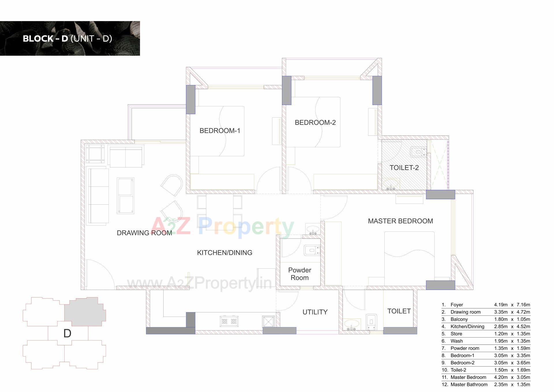 Layout of real estate project Satyamev Vista Two located at Gota, Ahmedabad, Gujarat