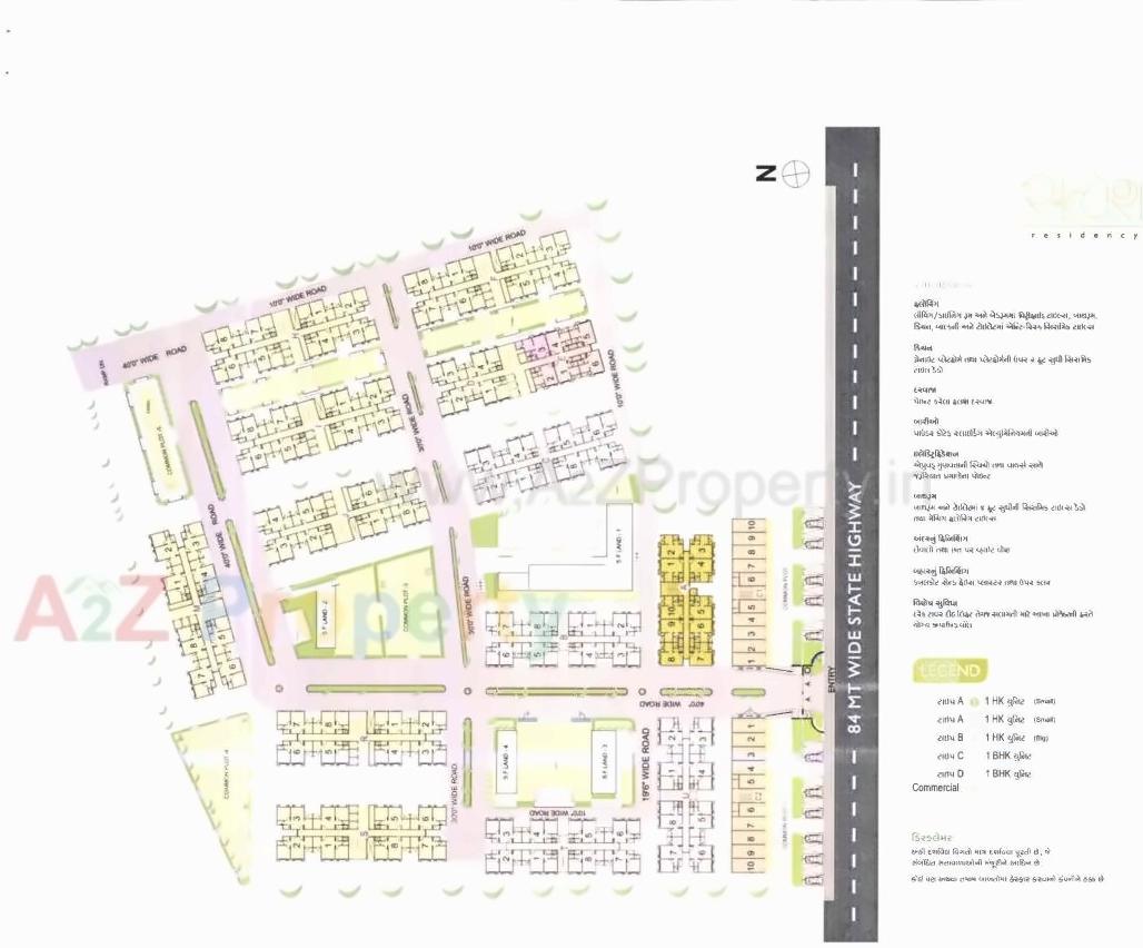 Layout of real estate project Satyesh Residency located at Sarkhej, Ahmedabad, Gujarat