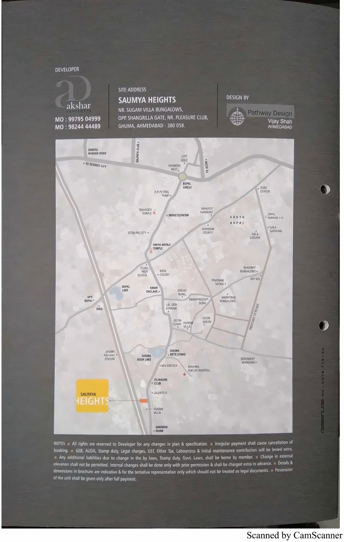  of real estate project Saumya Heights located at Ghuma, Ahmedabad, Gujarat