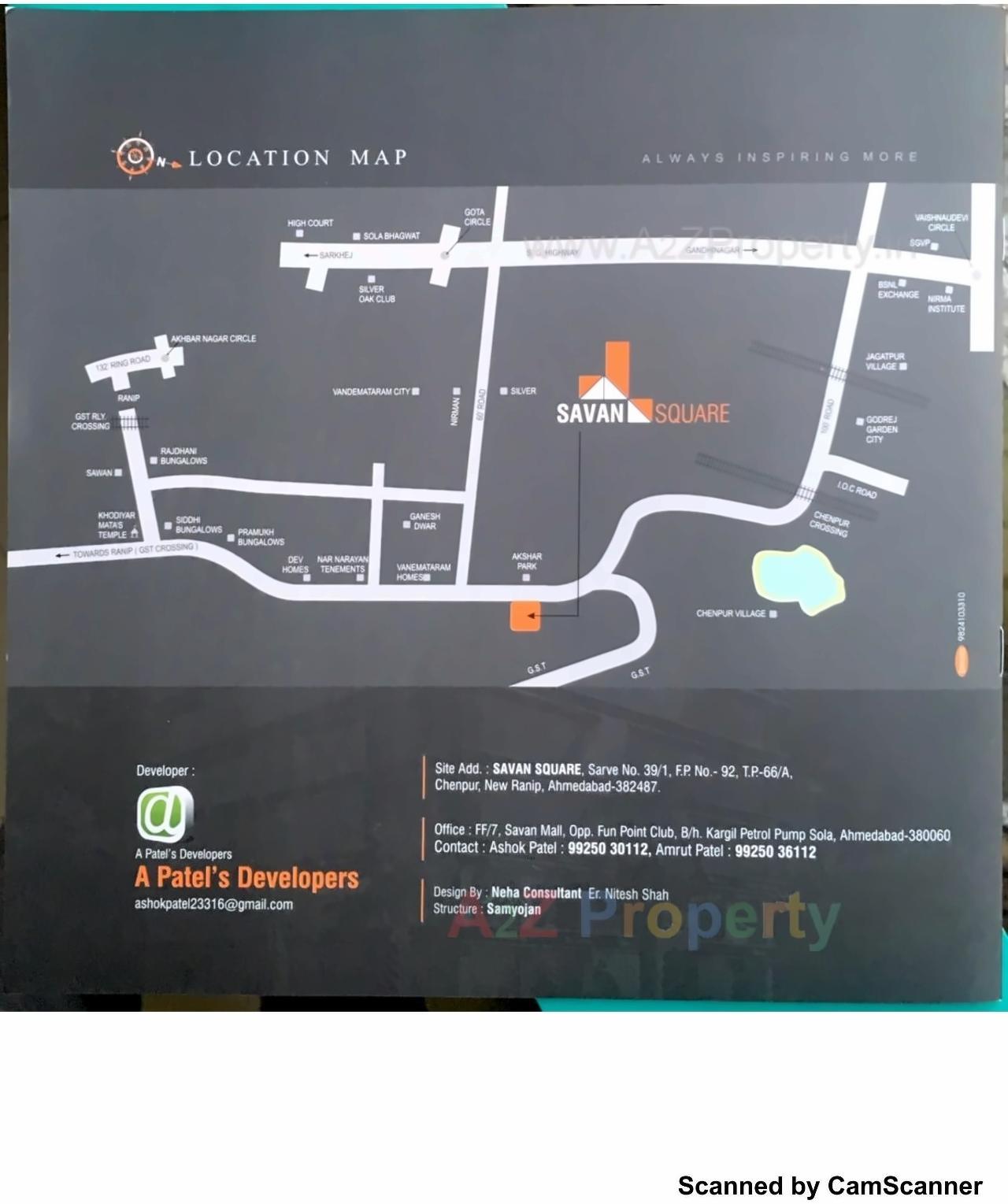  of real estate project Savan Square located at Chenpur, Ahmedabad, Gujarat