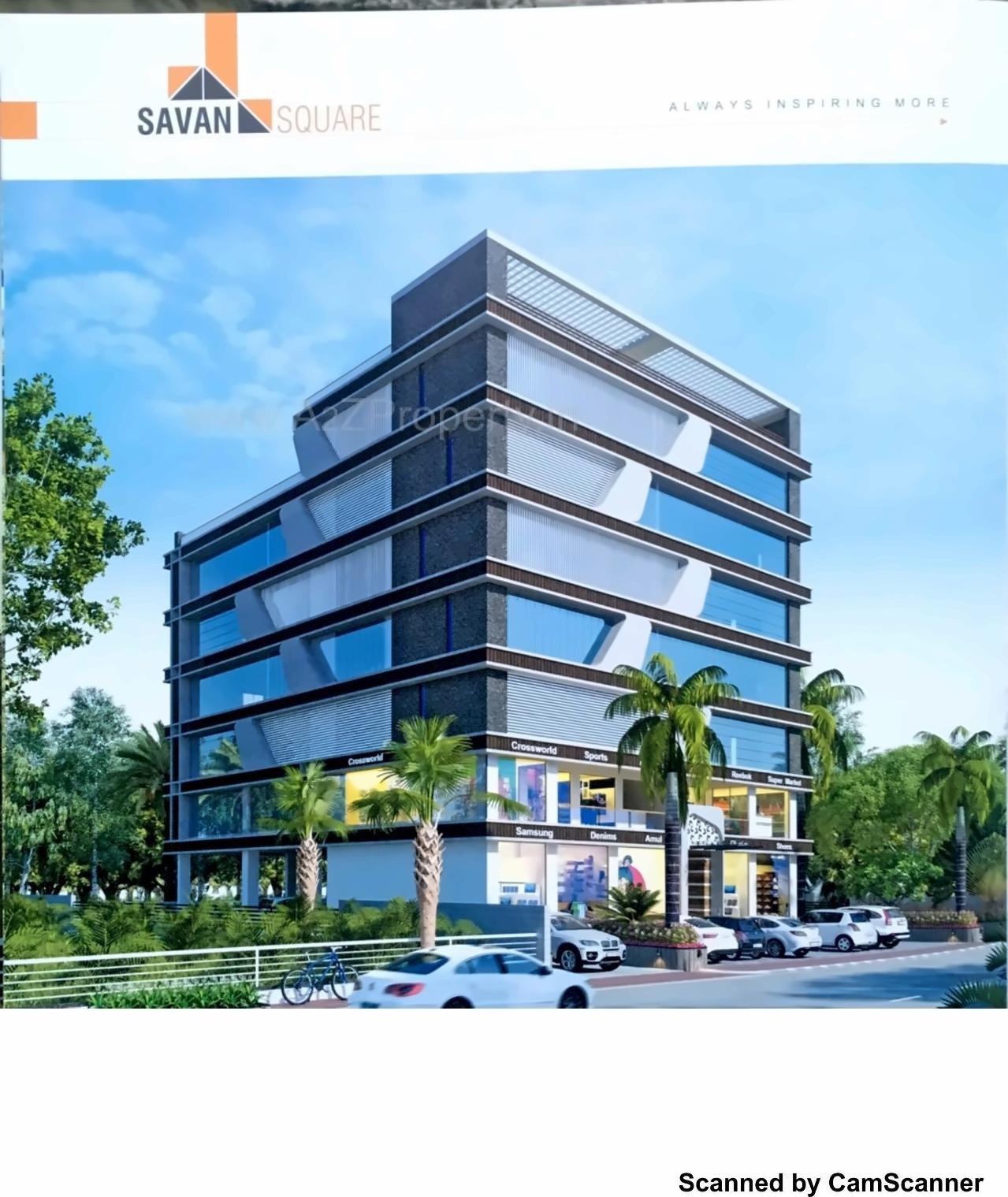 3D Elevation of real estate project Savan Square located at Chenpur, Ahmedabad, Gujarat