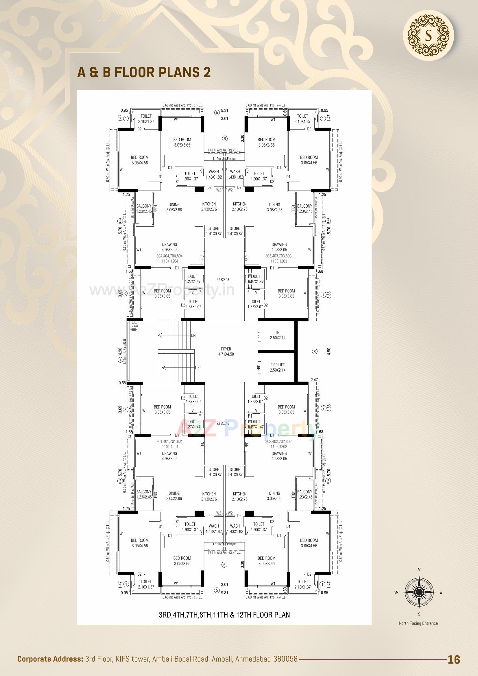 Layout of real estate project Savera Prarambh located at Ghuma, Ahmedabad, Gujarat