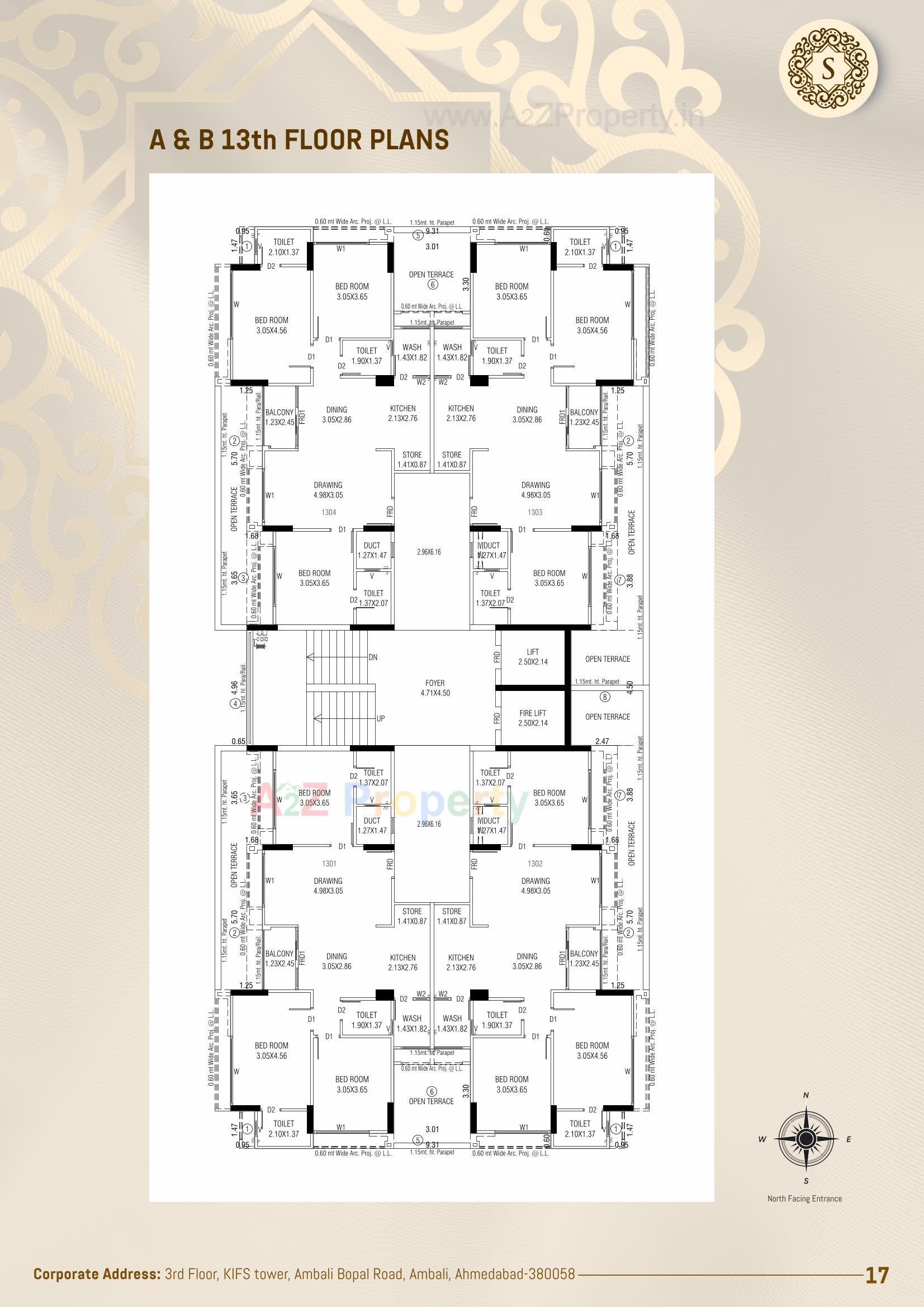 Layout of real estate project Savera Prarambh located at Ghuma, Ahmedabad, Gujarat