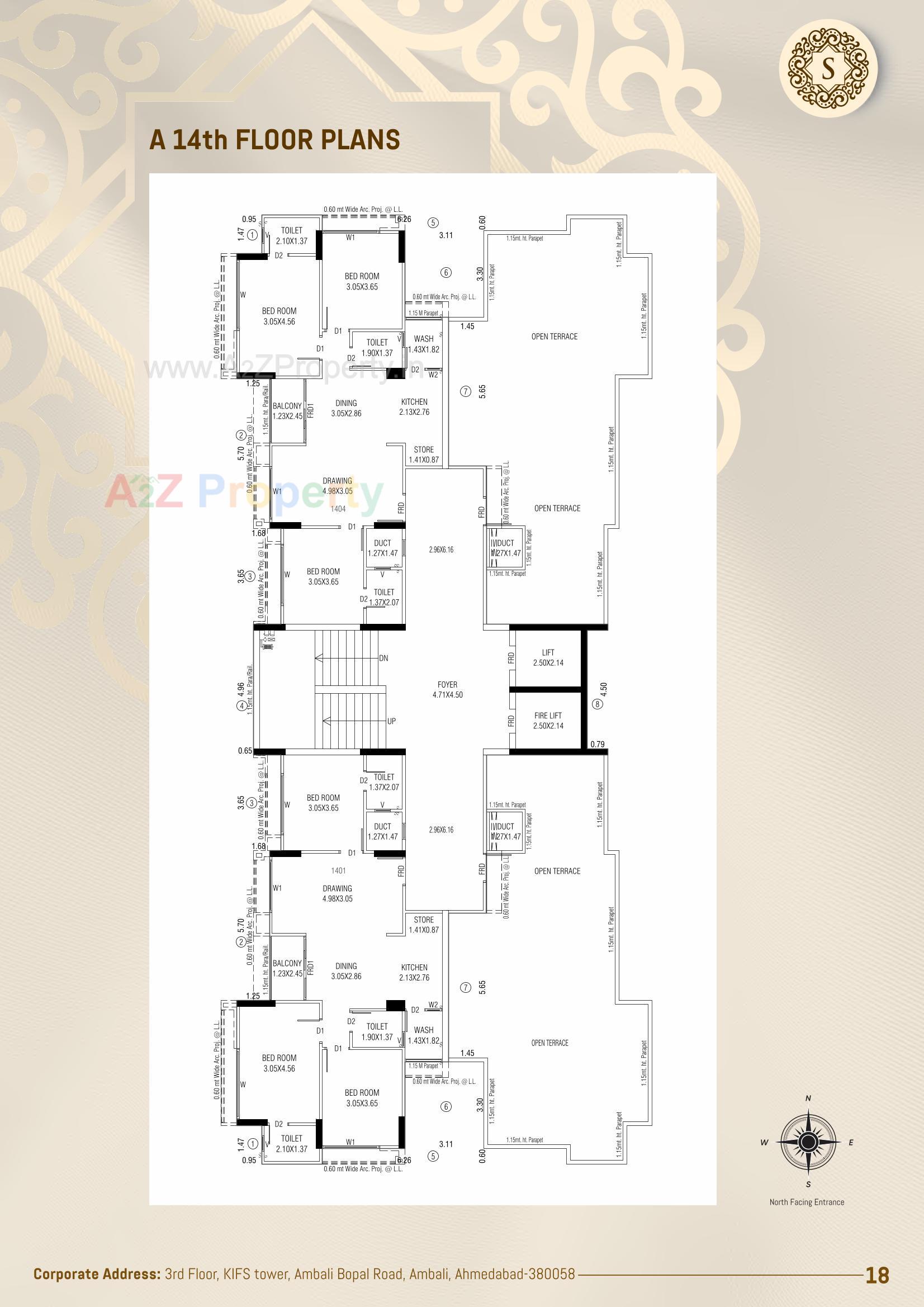 Layout of real estate project Savera Prarambh located at Ghuma, Ahmedabad, Gujarat