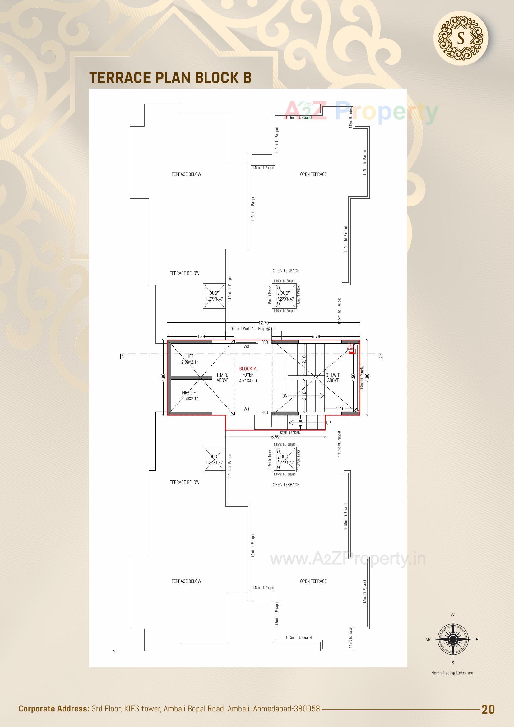 Layout of real estate project Savera Prarambh located at Ghuma, Ahmedabad, Gujarat