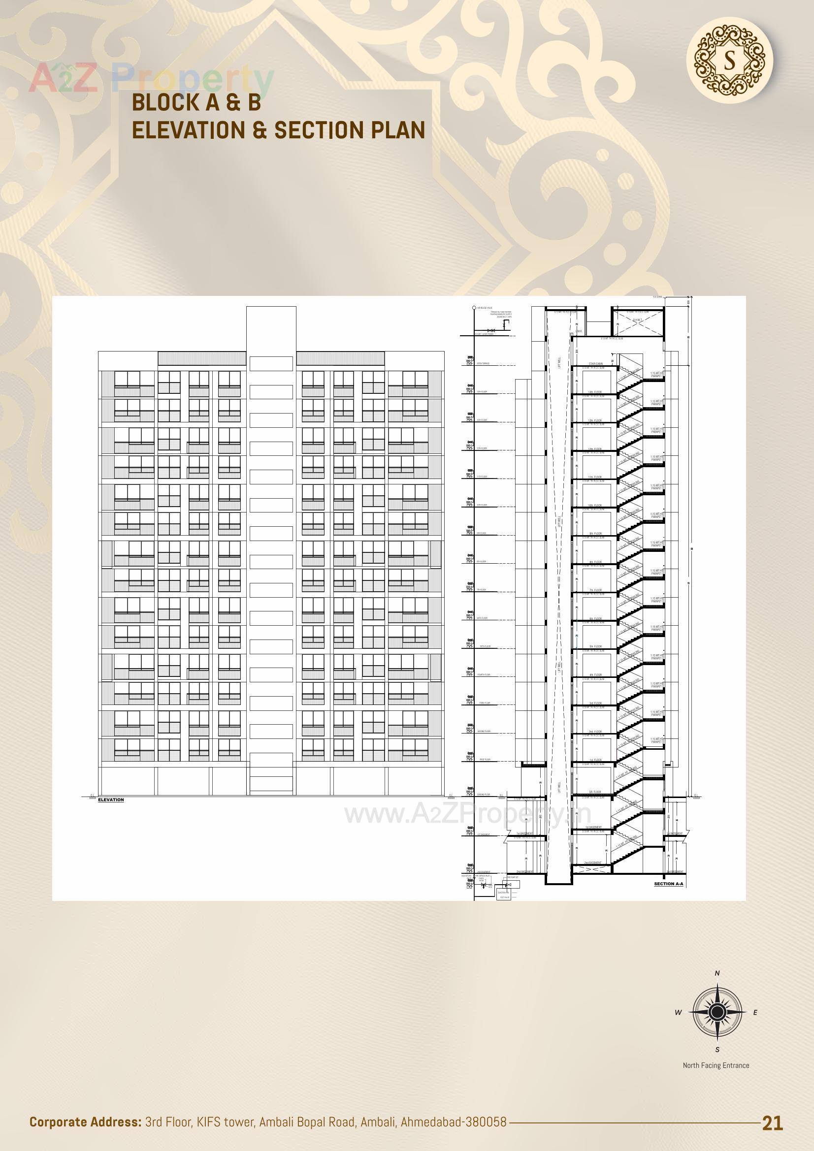 Layout of real estate project Savera Prarambh located at Ghuma, Ahmedabad, Gujarat