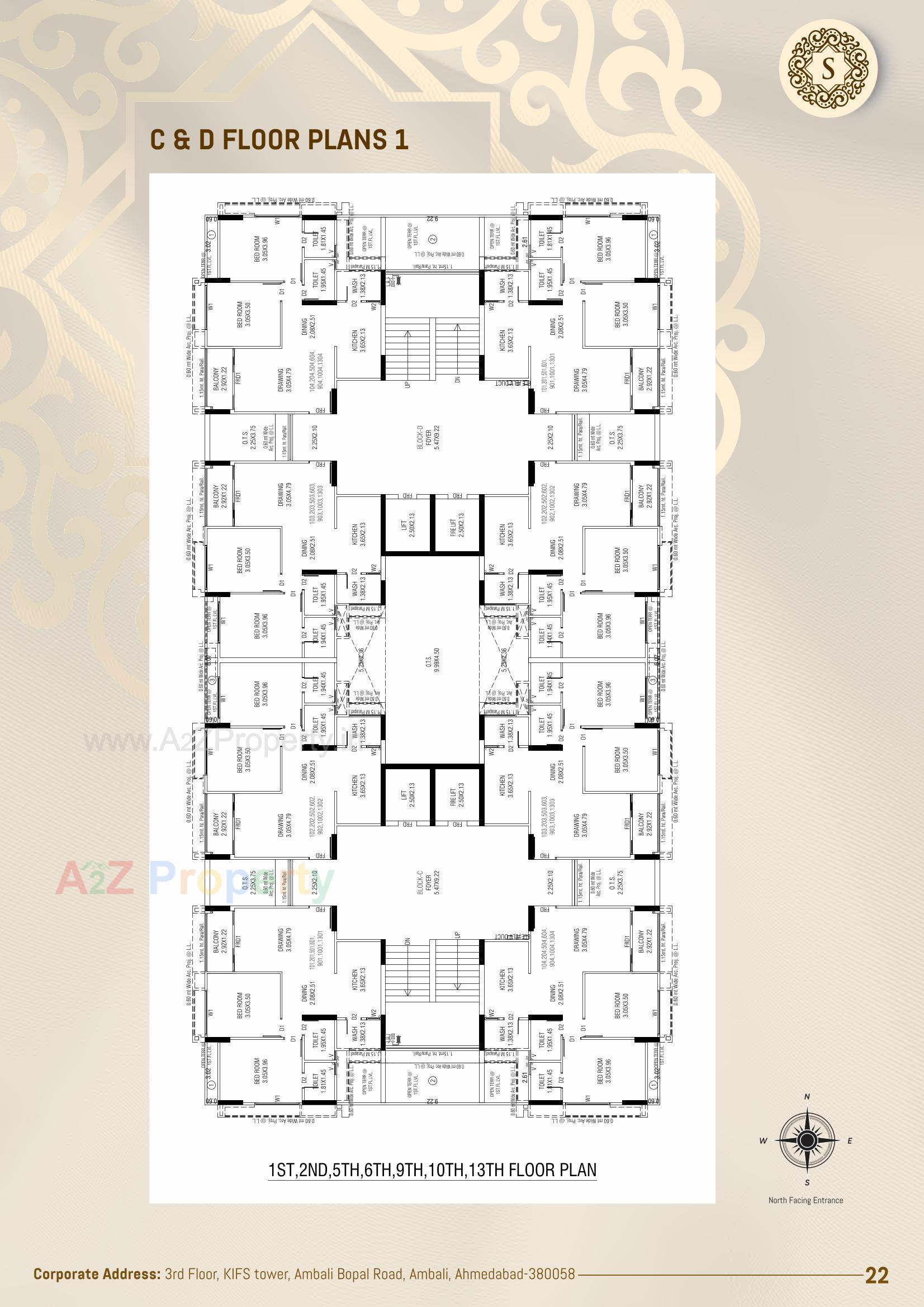 Layout of real estate project Savera Prarambh located at Ghuma, Ahmedabad, Gujarat