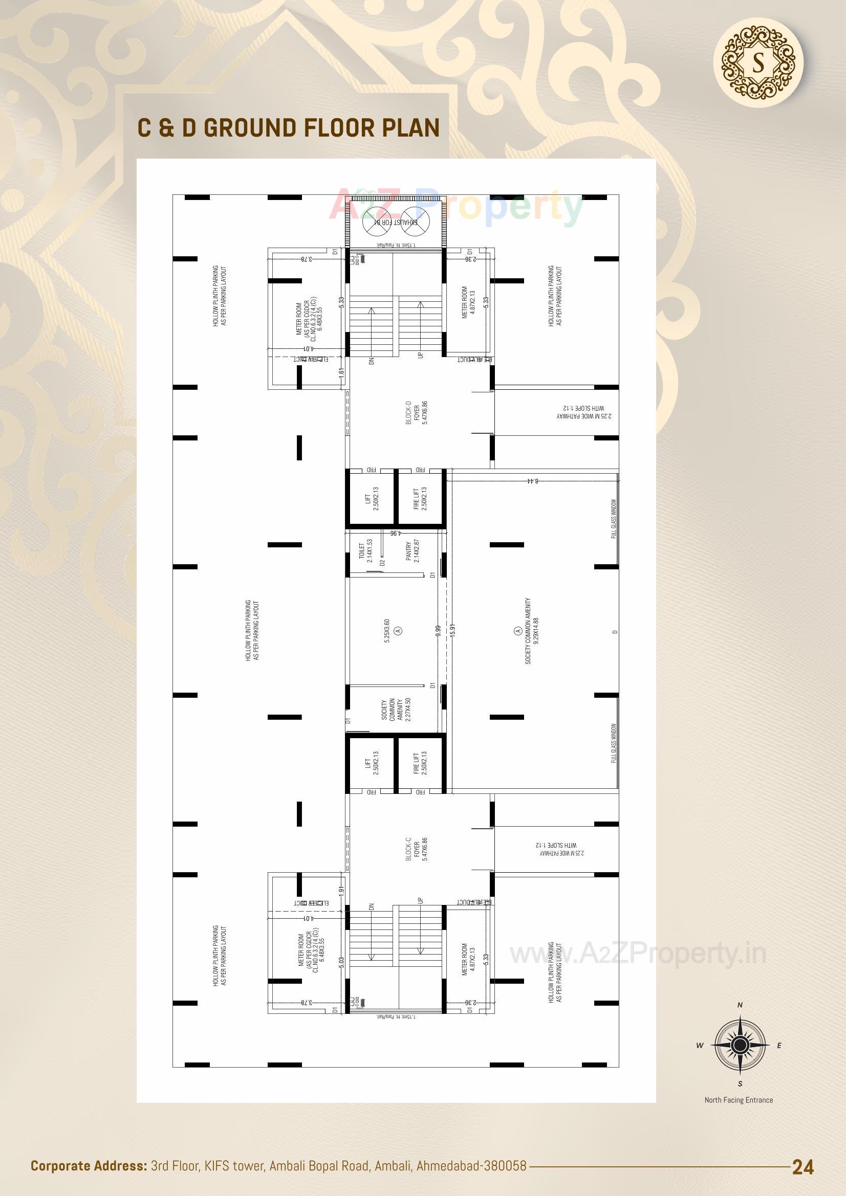 Layout of real estate project Savera Prarambh located at Ghuma, Ahmedabad, Gujarat