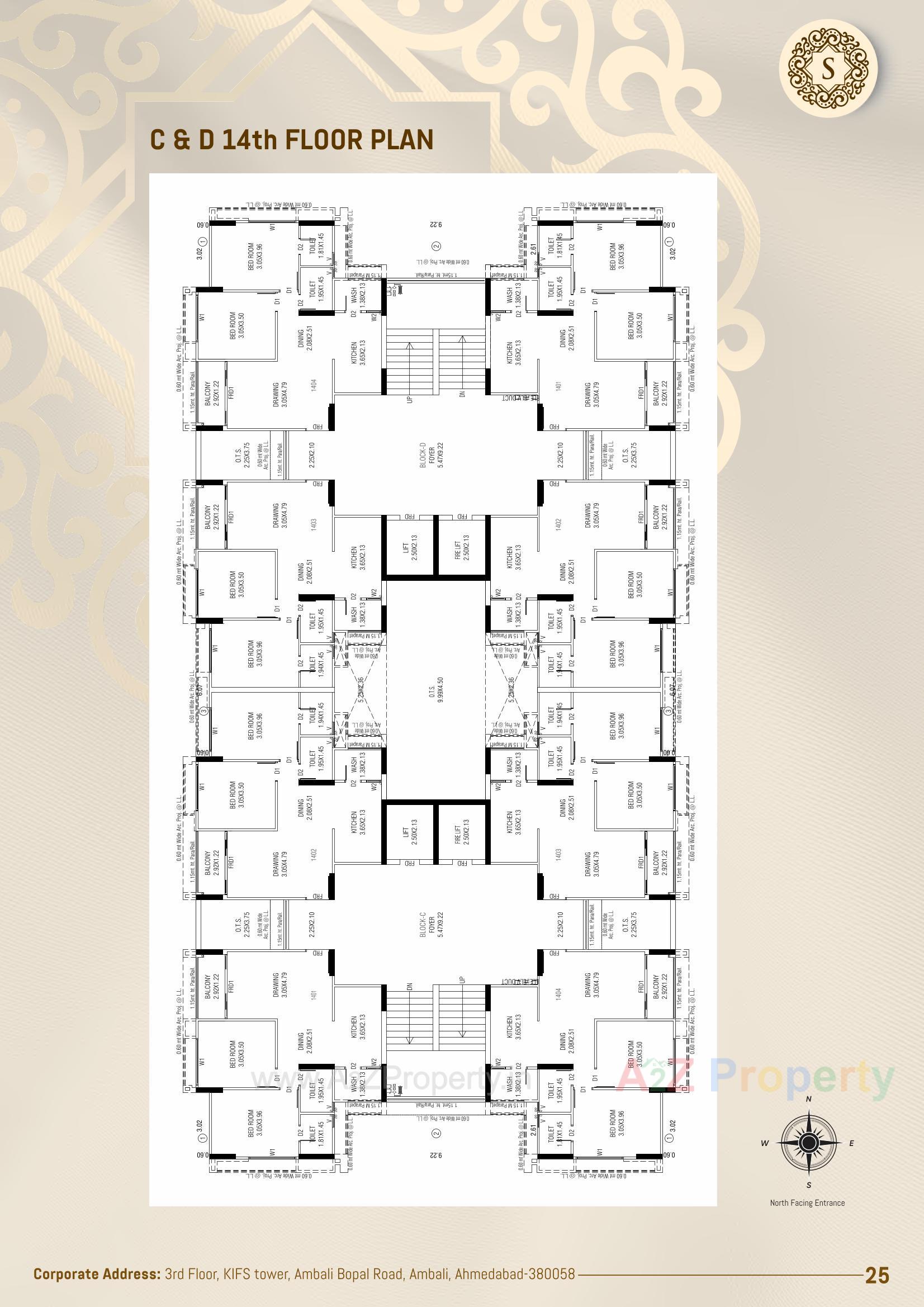 Layout of real estate project Savera Prarambh located at Ghuma, Ahmedabad, Gujarat