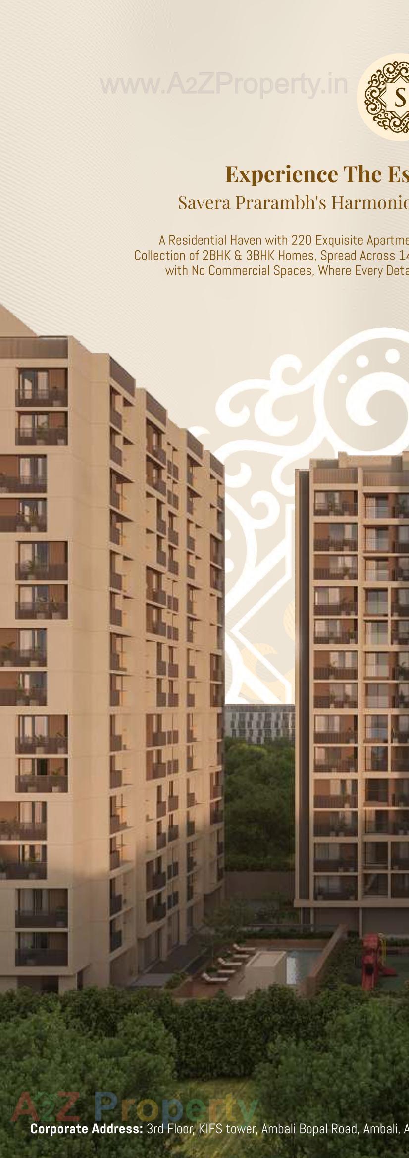 3D Elevation of real estate project Savera Prarambh located at Ghuma, Ahmedabad, Gujarat