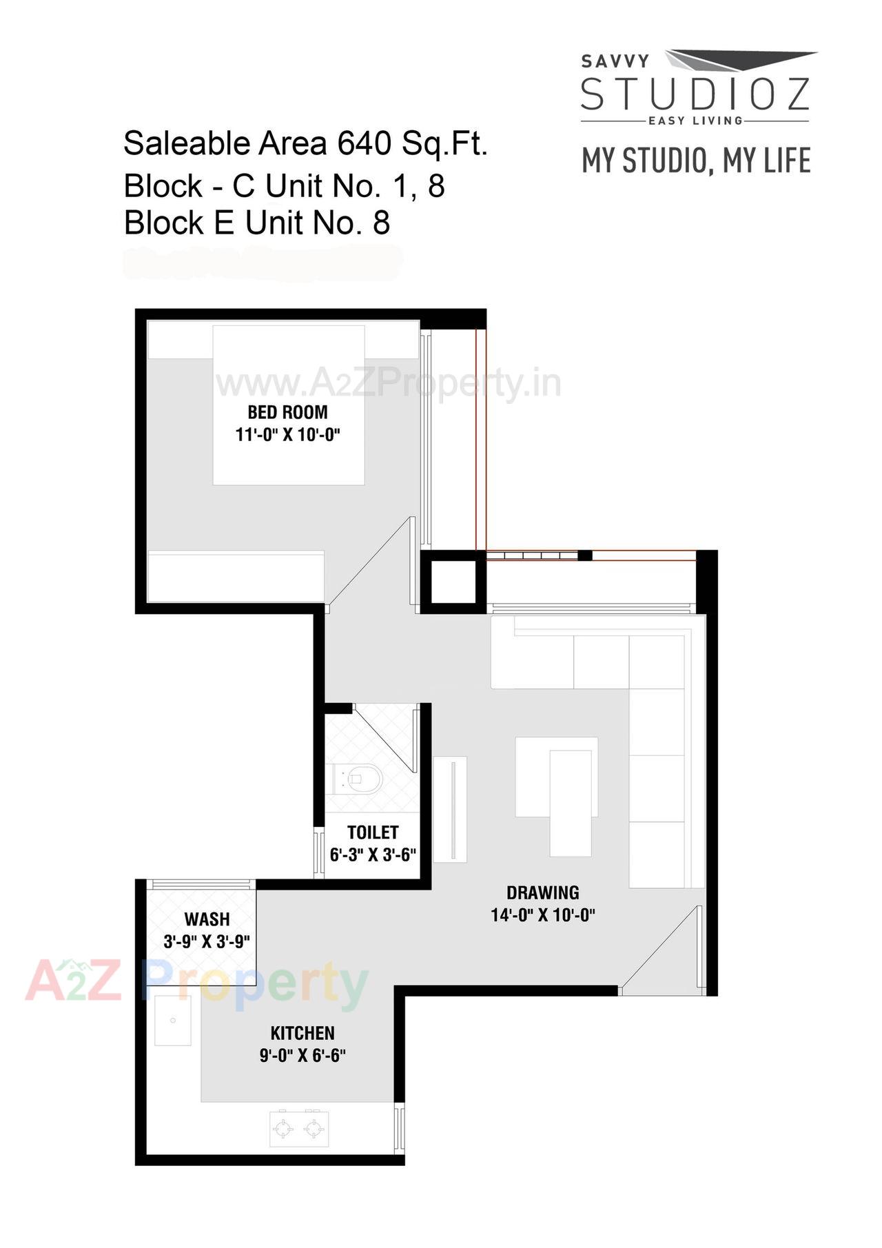 0007 of real estate project Savvy Studioz located at Jagatpur, Ahmedabad, Gujarat