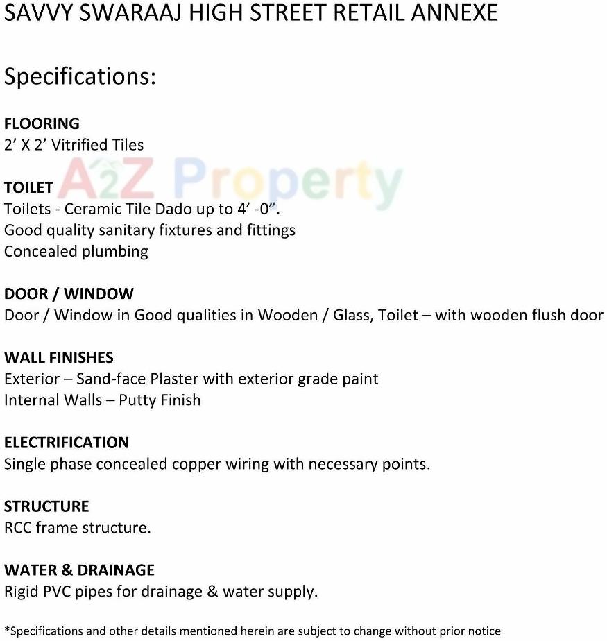  of real estate project Savvy Swaraaj High Street Retail Annexe located at Jagatpur, Ahmedabad, Gujarat