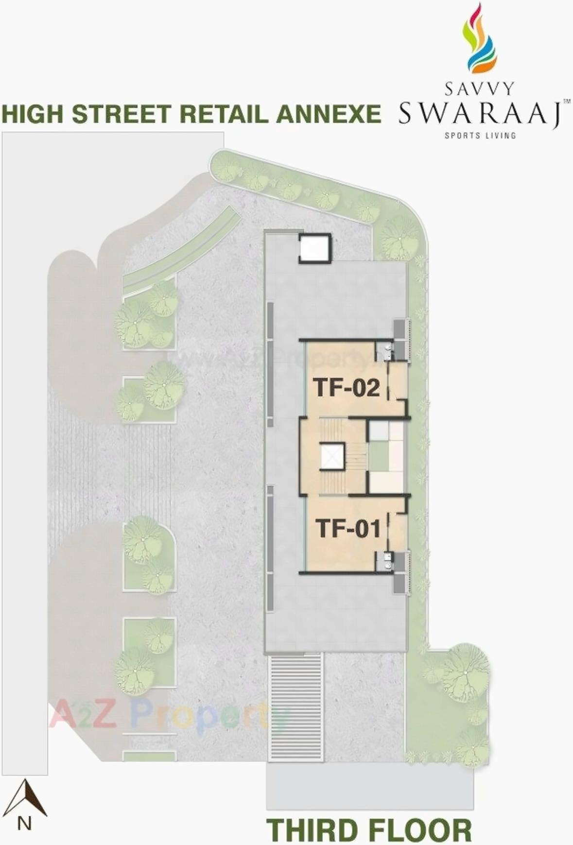 Layout of real estate project Savvy Swaraaj High Street Retail Annexe located at Jagatpur, Ahmedabad, Gujarat