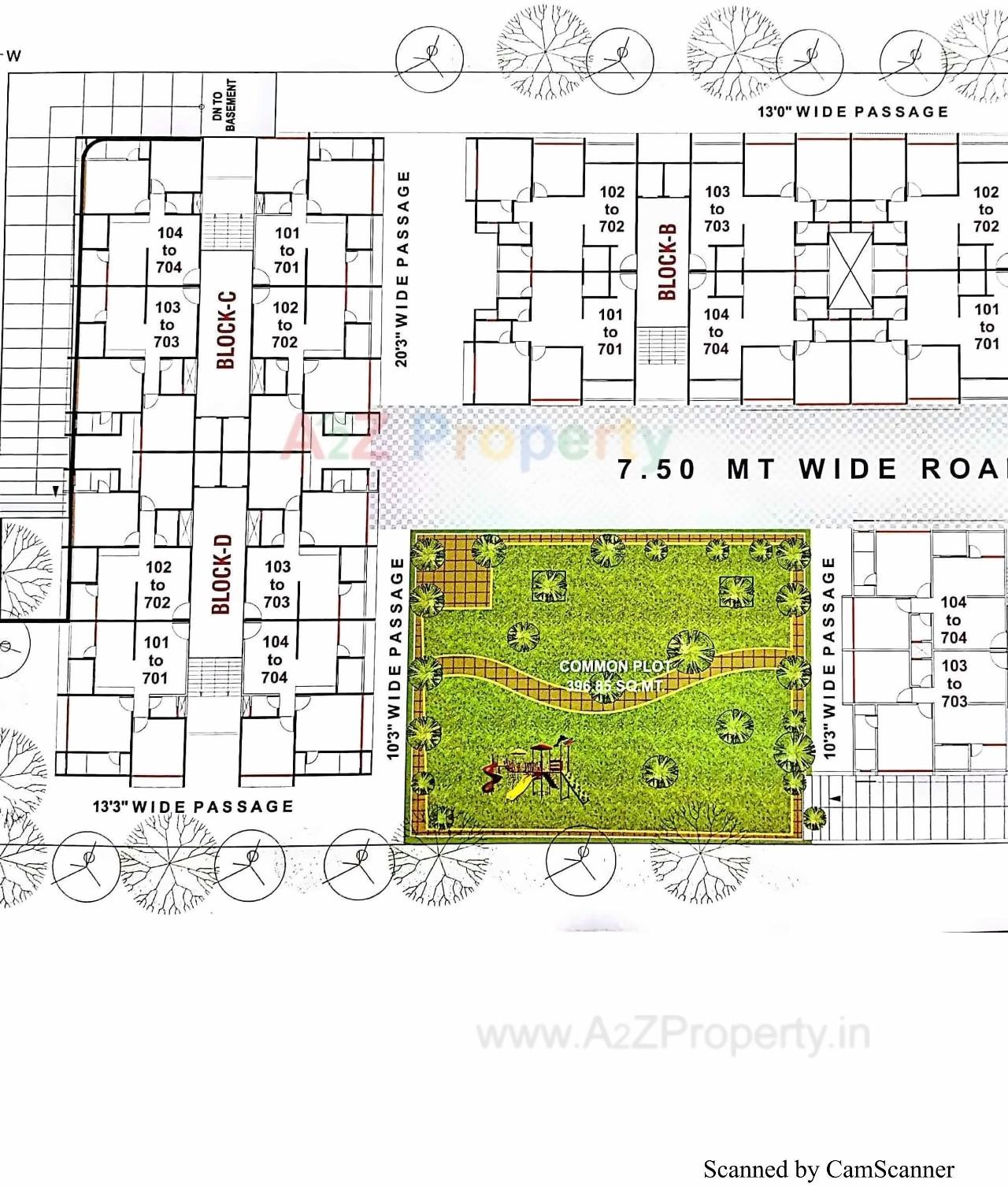 Layout of real estate project Sawera Grand located at Nikol, Ahmedabad, Gujarat