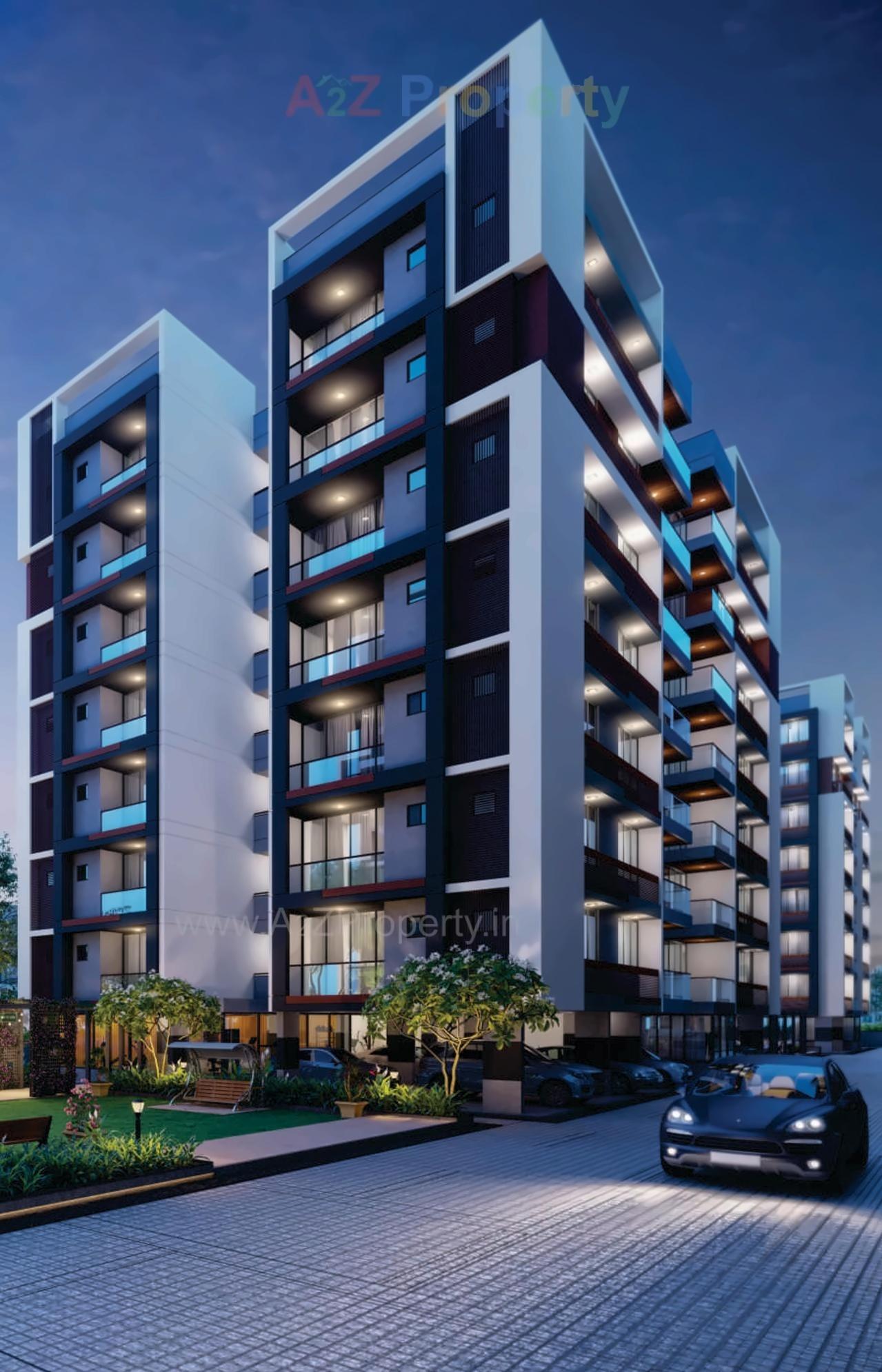 3D Elevation of real estate project Sawera Sanidhya located at Ahmedabad, Ahmedabad, Gujarat
