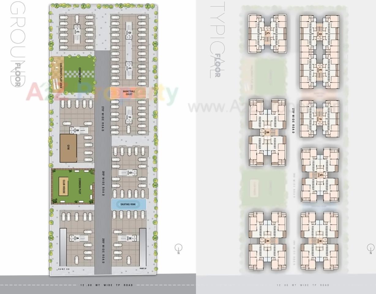 Layout of real estate project Sawera Sanidhya located at Ahmedabad, Ahmedabad, Gujarat