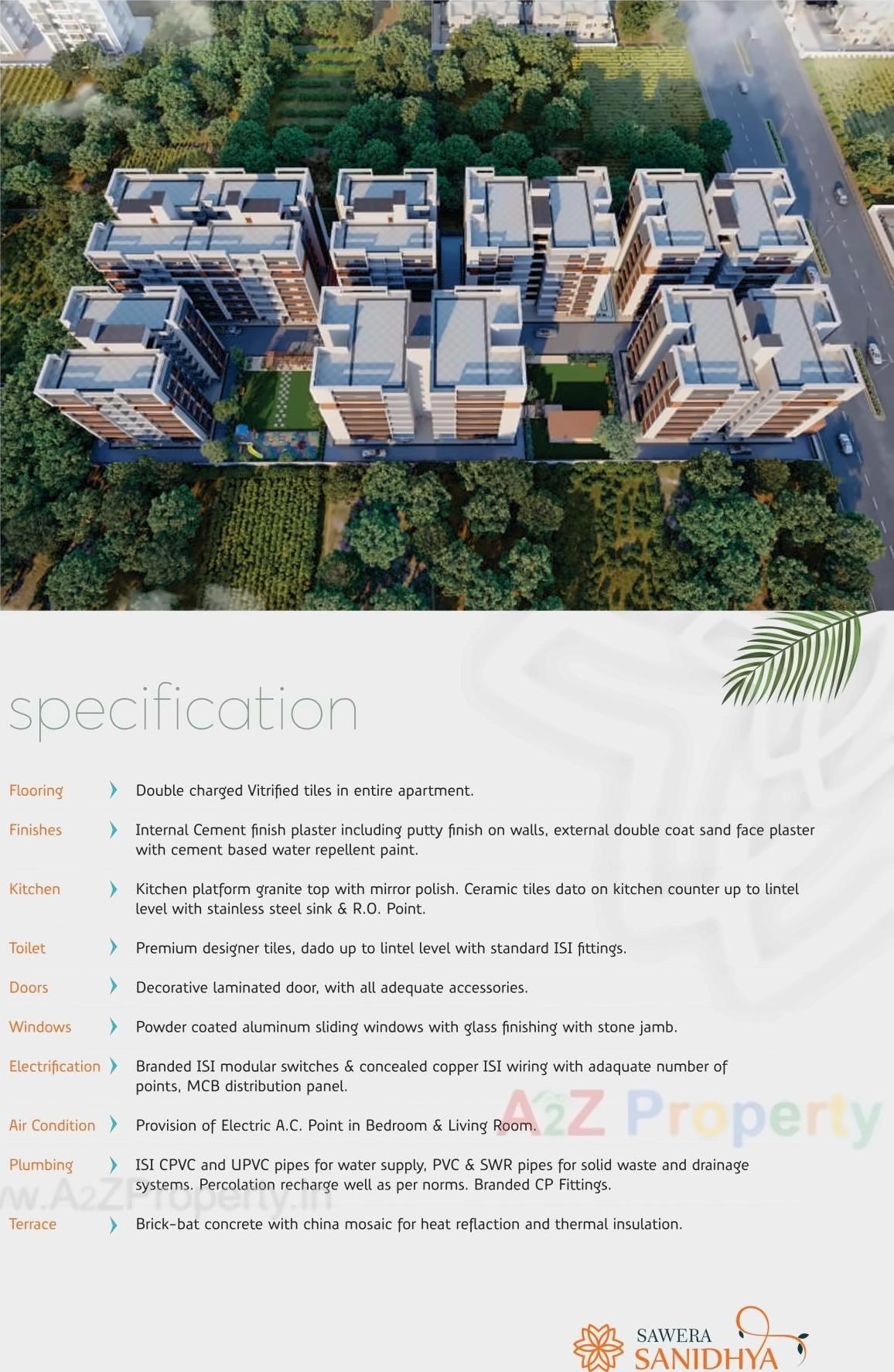 3D Elevation of real estate project Sawera Sanidhya located at Ahmedabad, Ahmedabad, Gujarat
