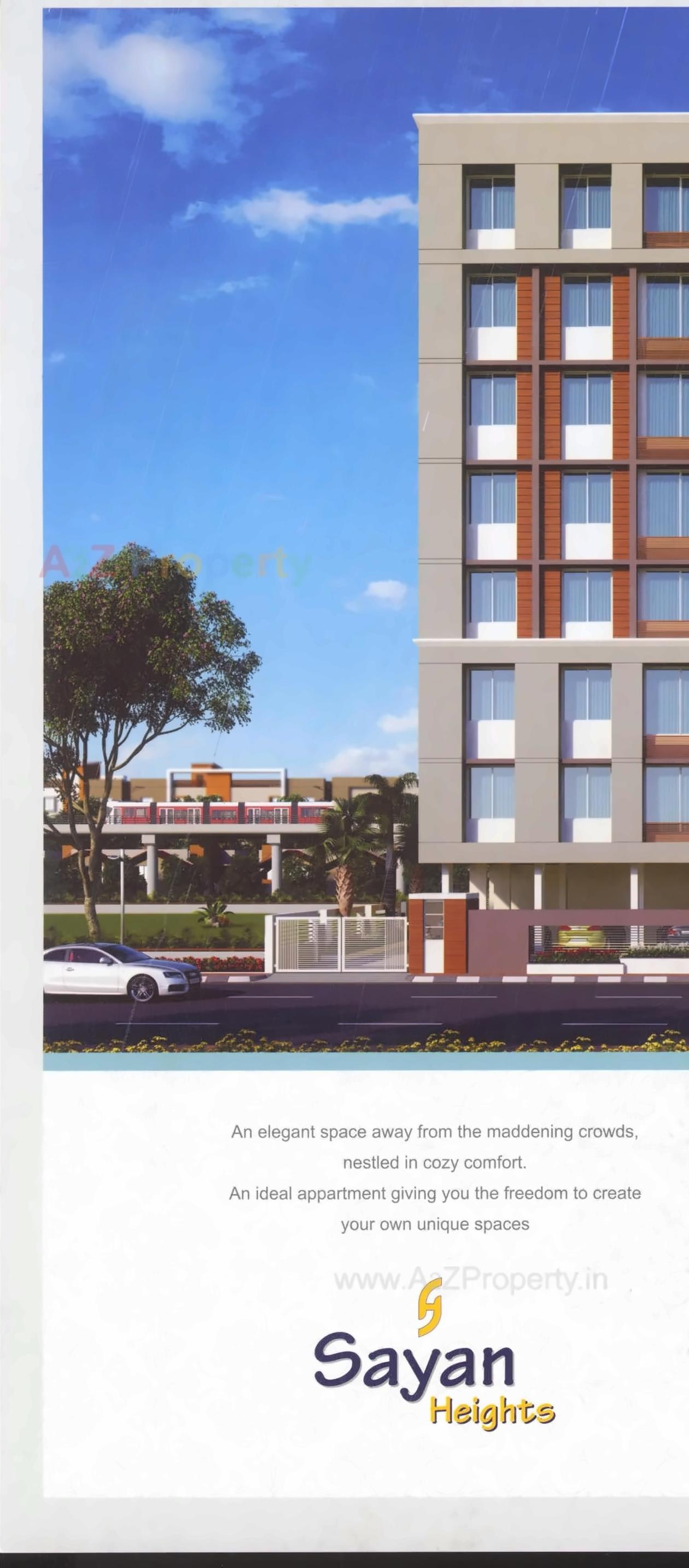 3D Elevation of real estate project Sayan Heights located at Vejalpur, Ahmedabad, Gujarat