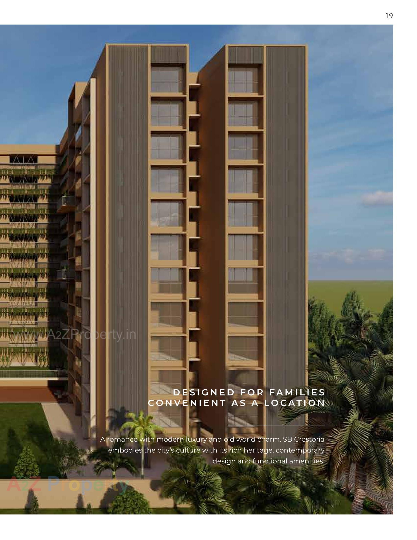 3D Elevation of real estate project Sb Crestoria located at Chiloda  (naroda), Ahmedabad, Gujarat