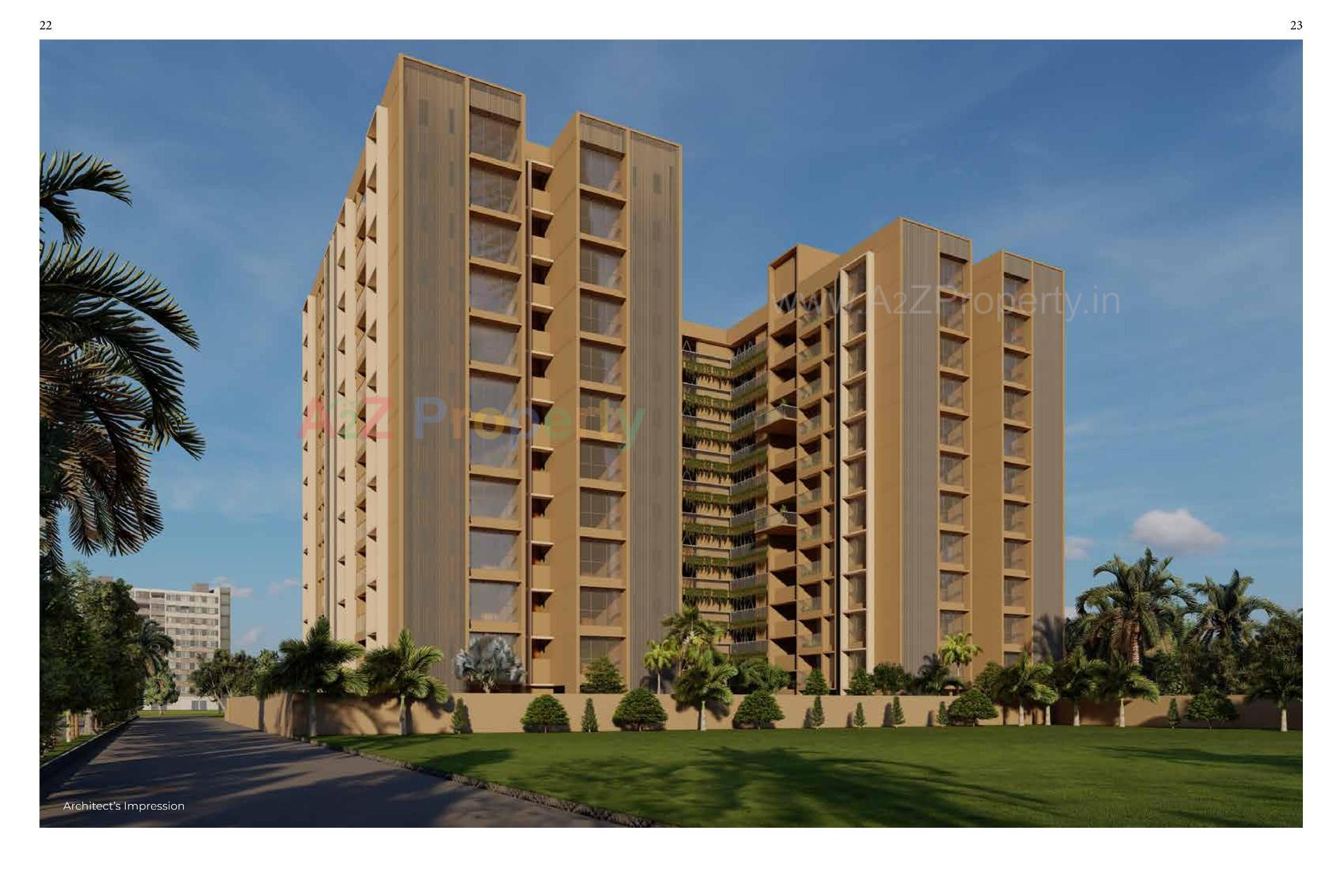 3D Elevation of real estate project Sb Crestoria located at Chiloda  (naroda), Ahmedabad, Gujarat