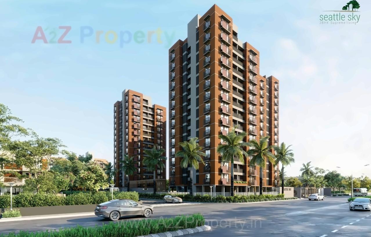 3D Elevation of real estate project Seattle Sky located at Sarkhej, Ahmedabad, Gujarat