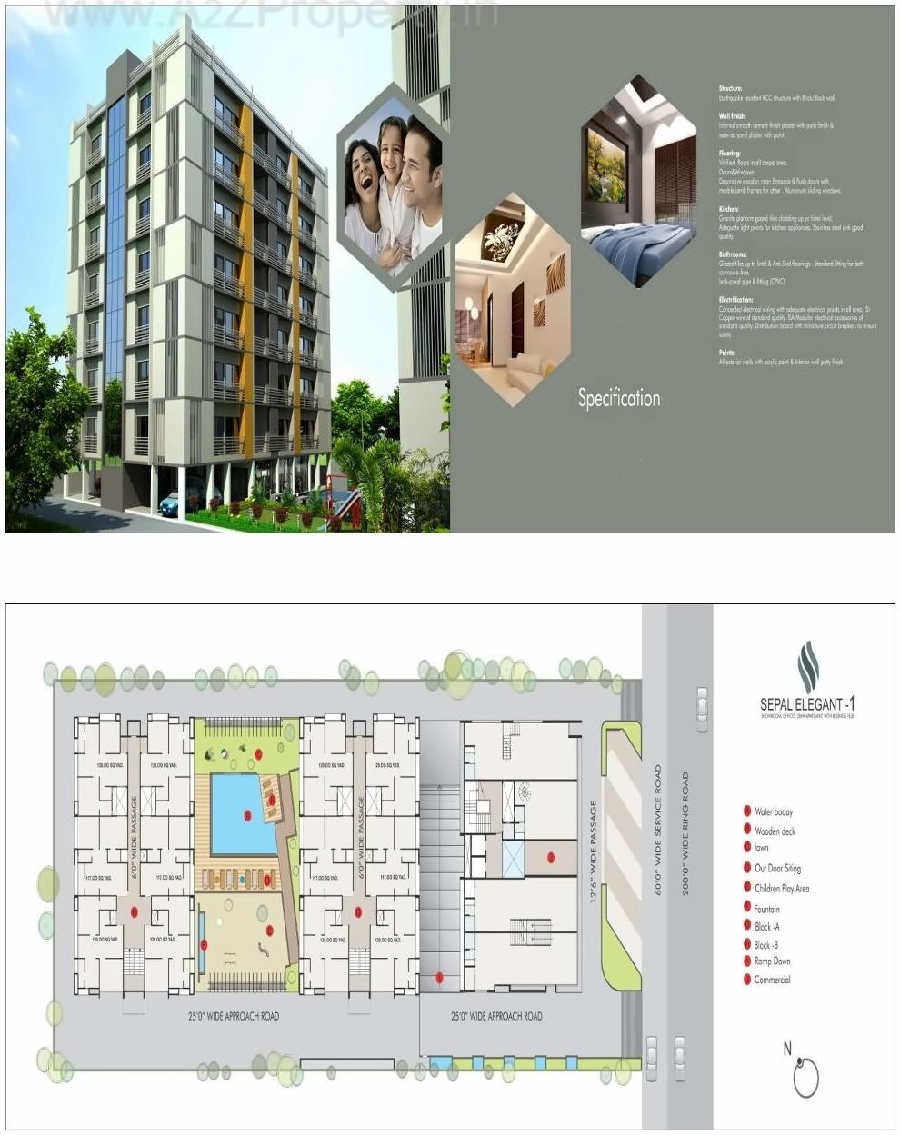 Layout of real estate project Sepal Elegant located at Vatva, Ahmedabad, Gujarat
