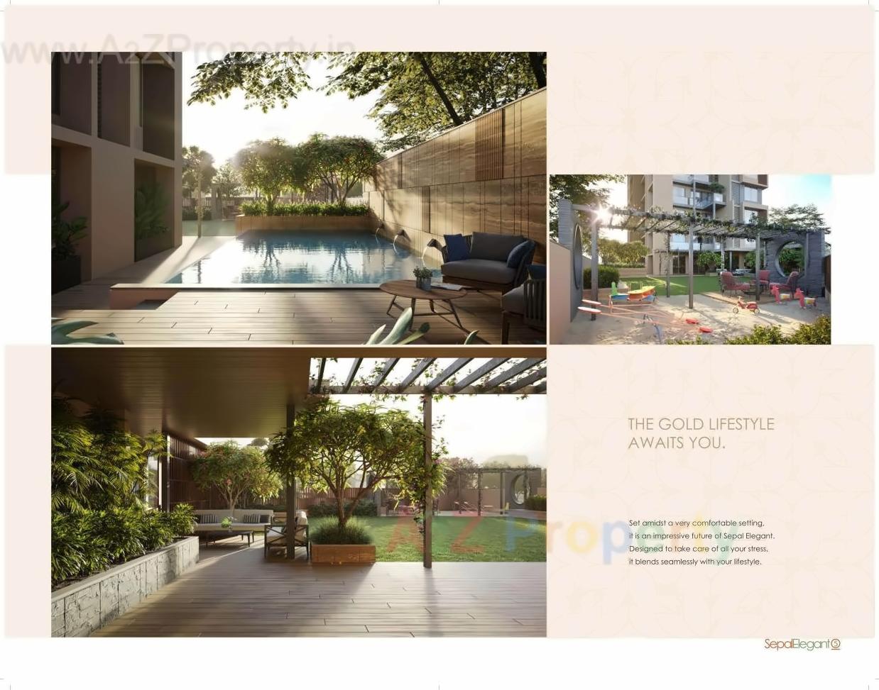 3D Elevation of real estate project Sepal Elegant located at Koteshwar, Ahmedabad, Gujarat