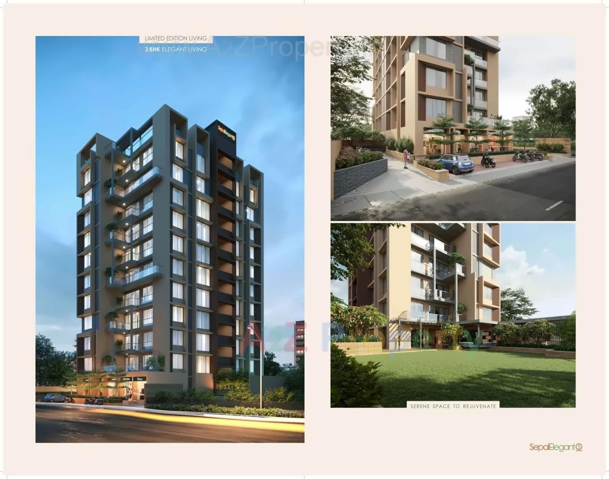 3D Elevation of real estate project Sepal Elegant located at Koteshwar, Ahmedabad, Gujarat