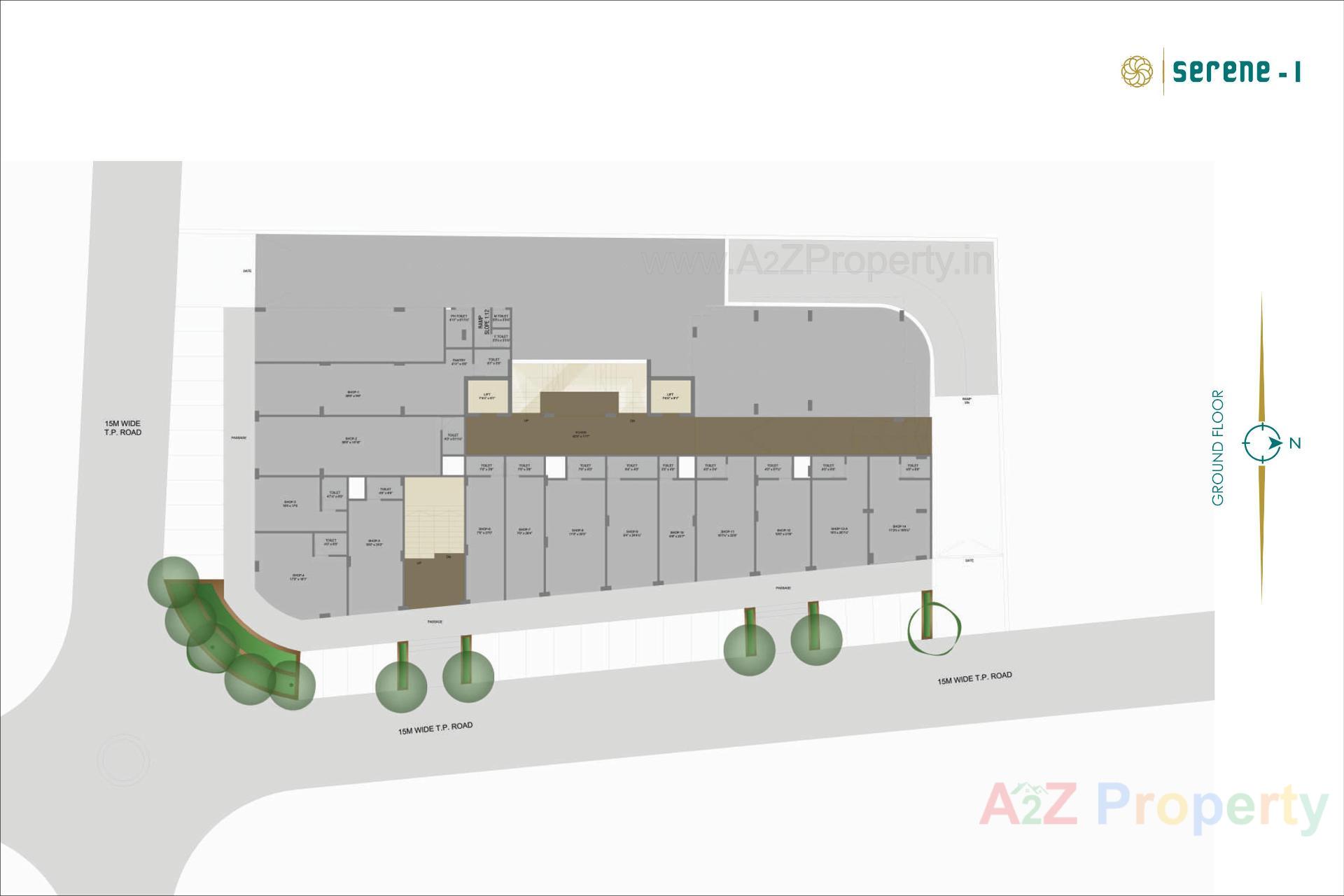 Layout of real estate project Serene located at Chandlodiya, Ahmedabad, Gujarat