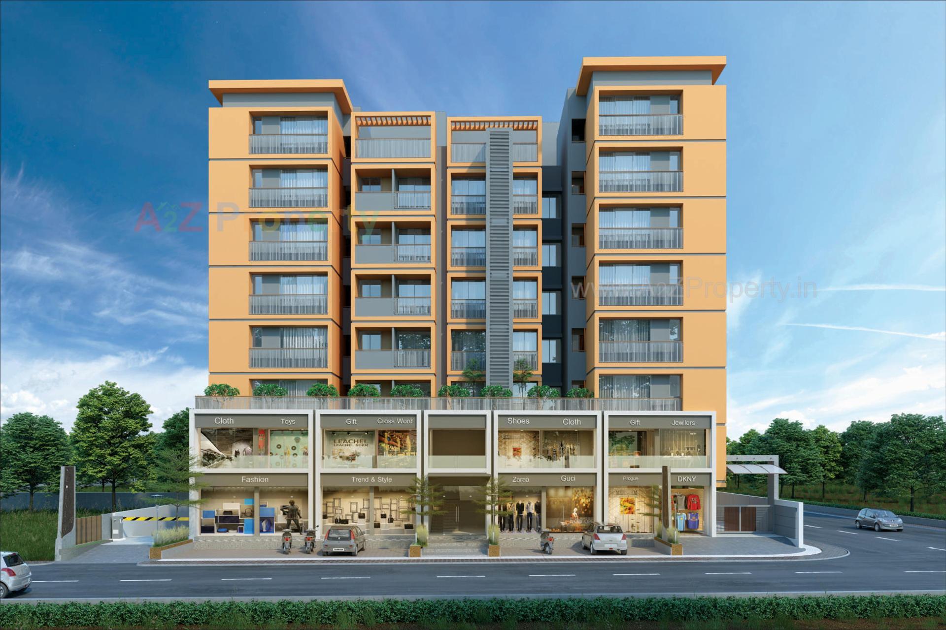 3D Elevation of real estate project Serene located at Ahmedabad, Ahmedabad, Gujarat