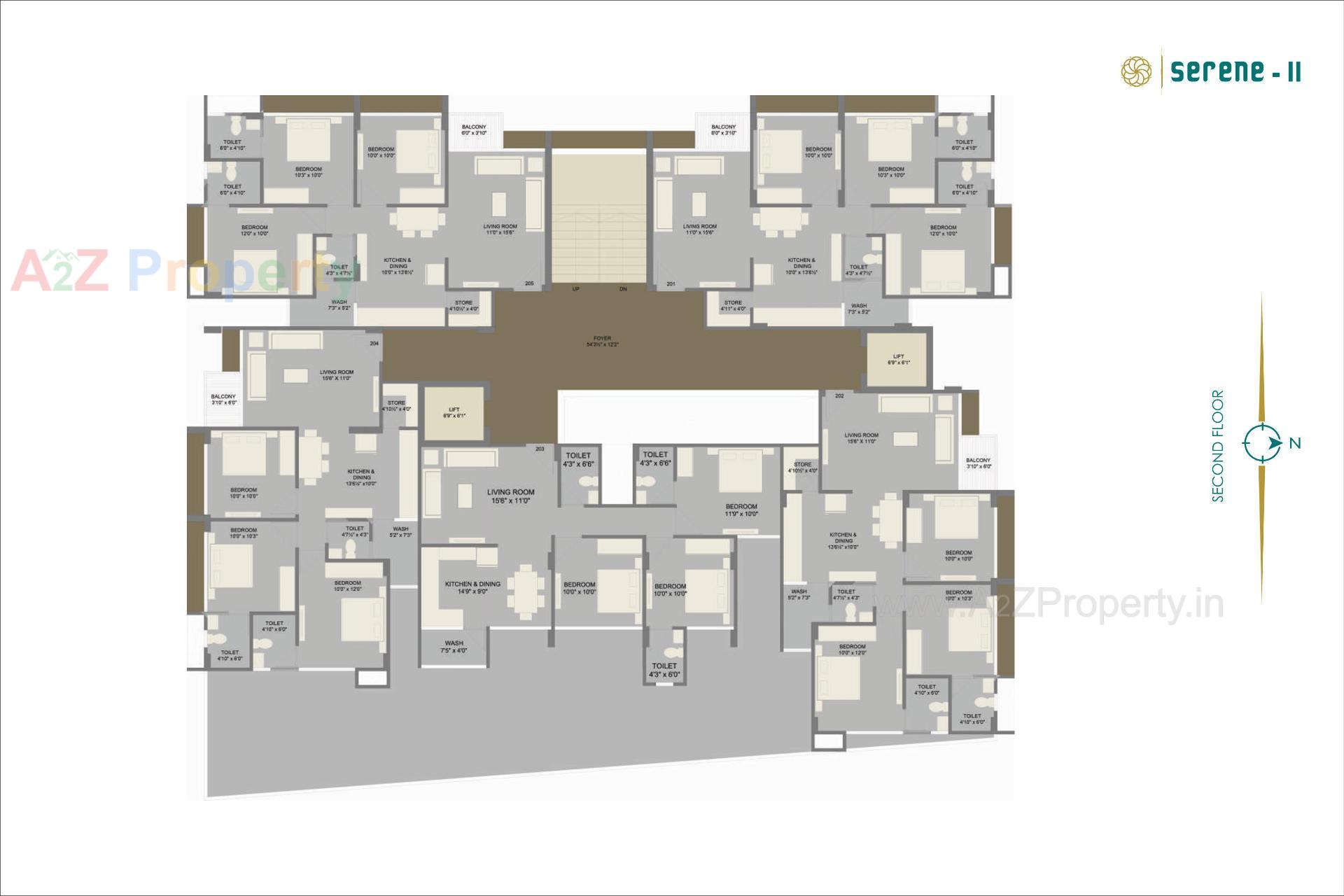 Layout of real estate project Serene located at Ahmedabad, Ahmedabad, Gujarat