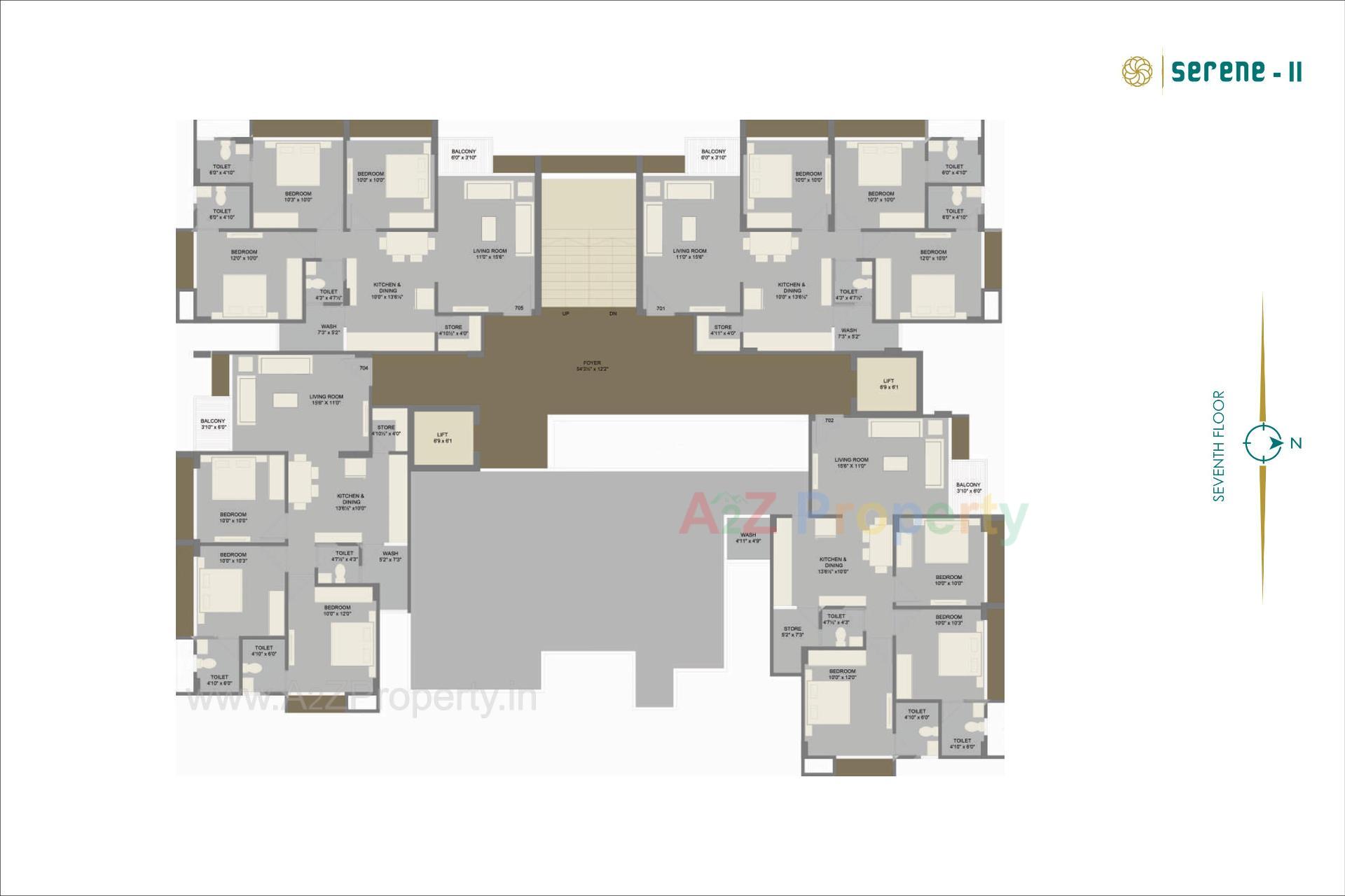 Layout of real estate project Serene located at Ahmedabad, Ahmedabad, Gujarat