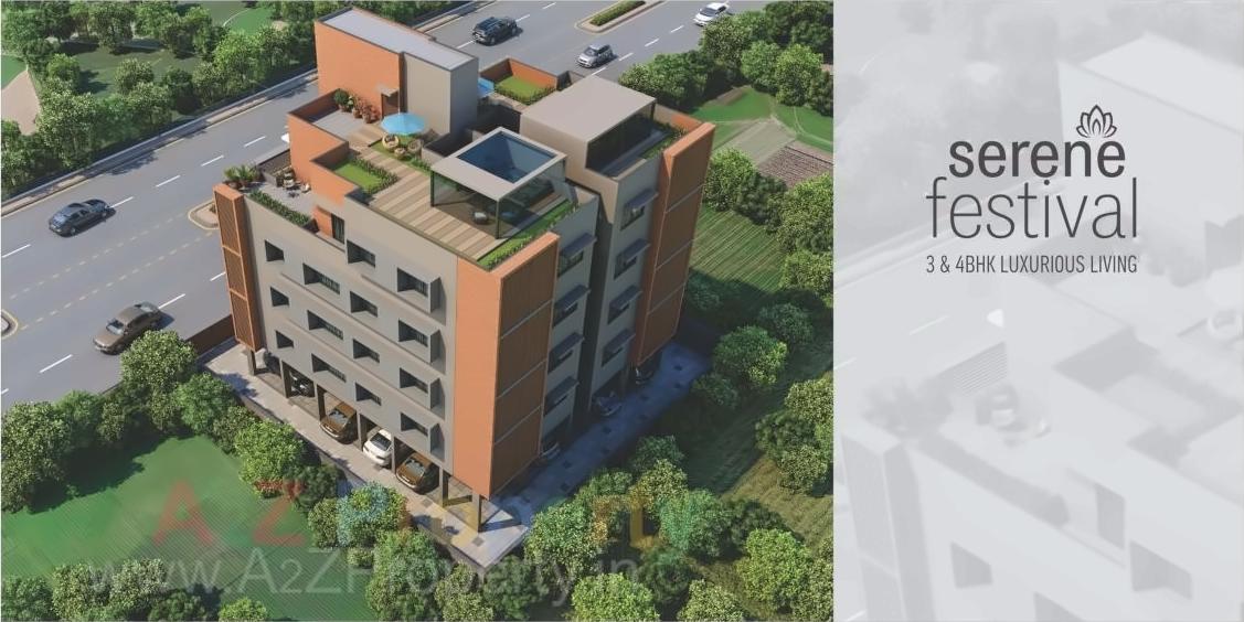 3D Elevation of real estate project Serene Festival located at Thaltej, Ahmedabad, Gujarat