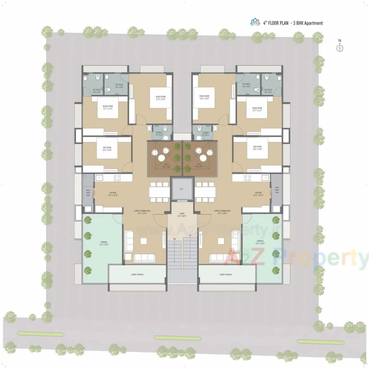 Layout of real estate project Serene Festival located at Thaltej, Ahmedabad, Gujarat
