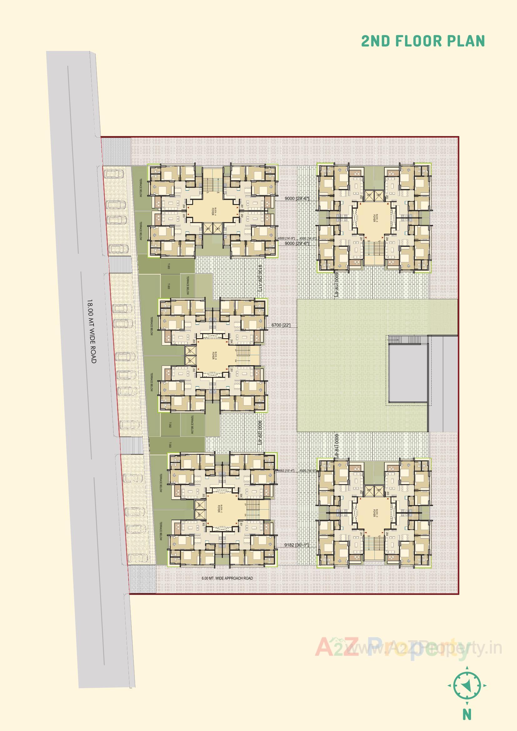 Layout of real estate project Serene Sparkles located at Ghuma, Ahmedabad, Gujarat