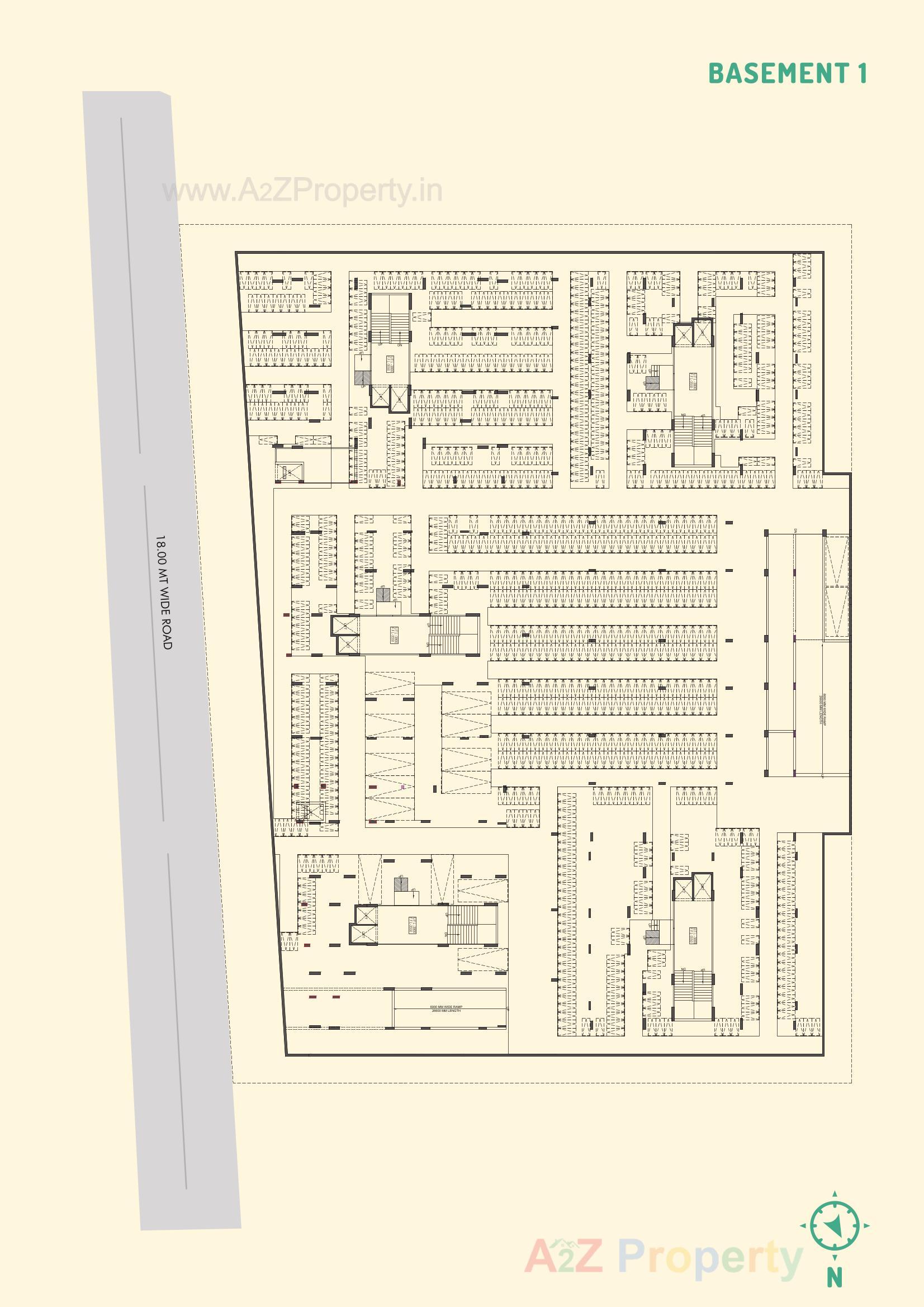 Layout of real estate project Serene Sparkles located at Ghuma, Ahmedabad, Gujarat