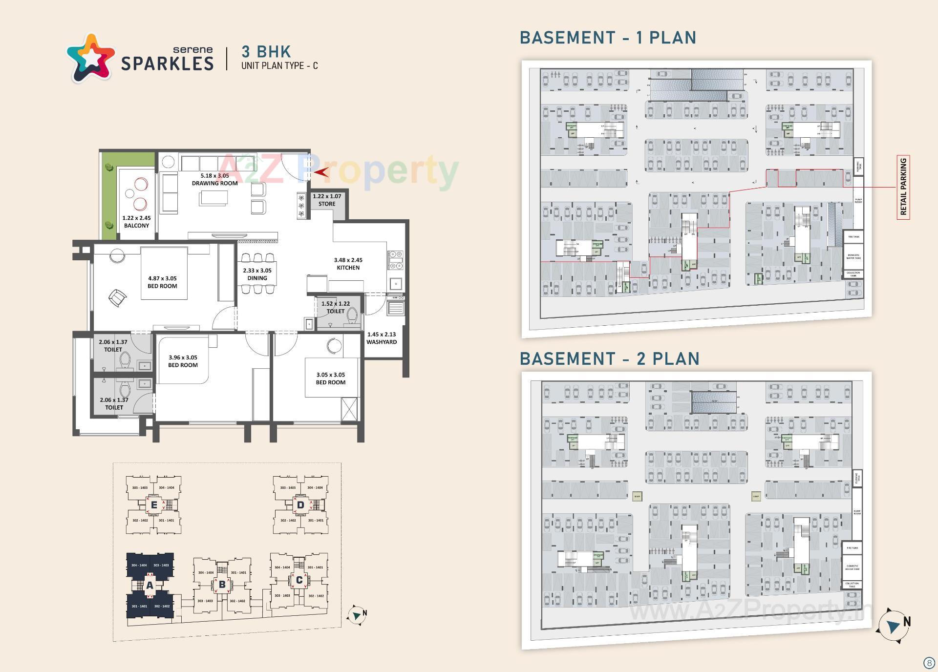 Layout of real estate project Serene Sparkles located at Ghuma, Ahmedabad, Gujarat