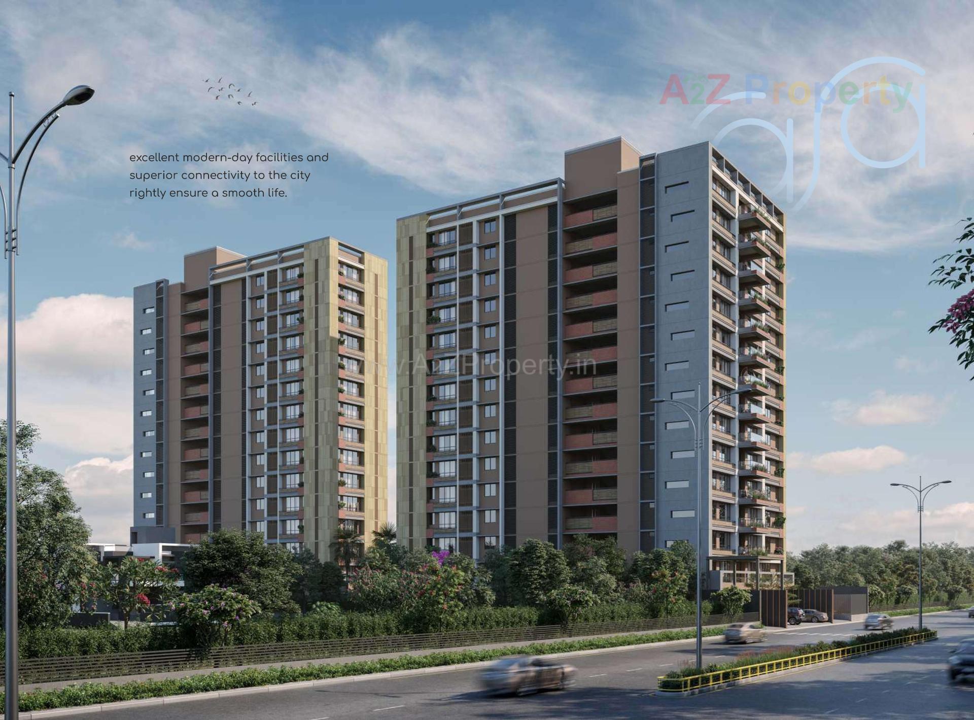 3D Elevation of real estate project Serenity Casa located at Sola, Ahmedabad, Gujarat