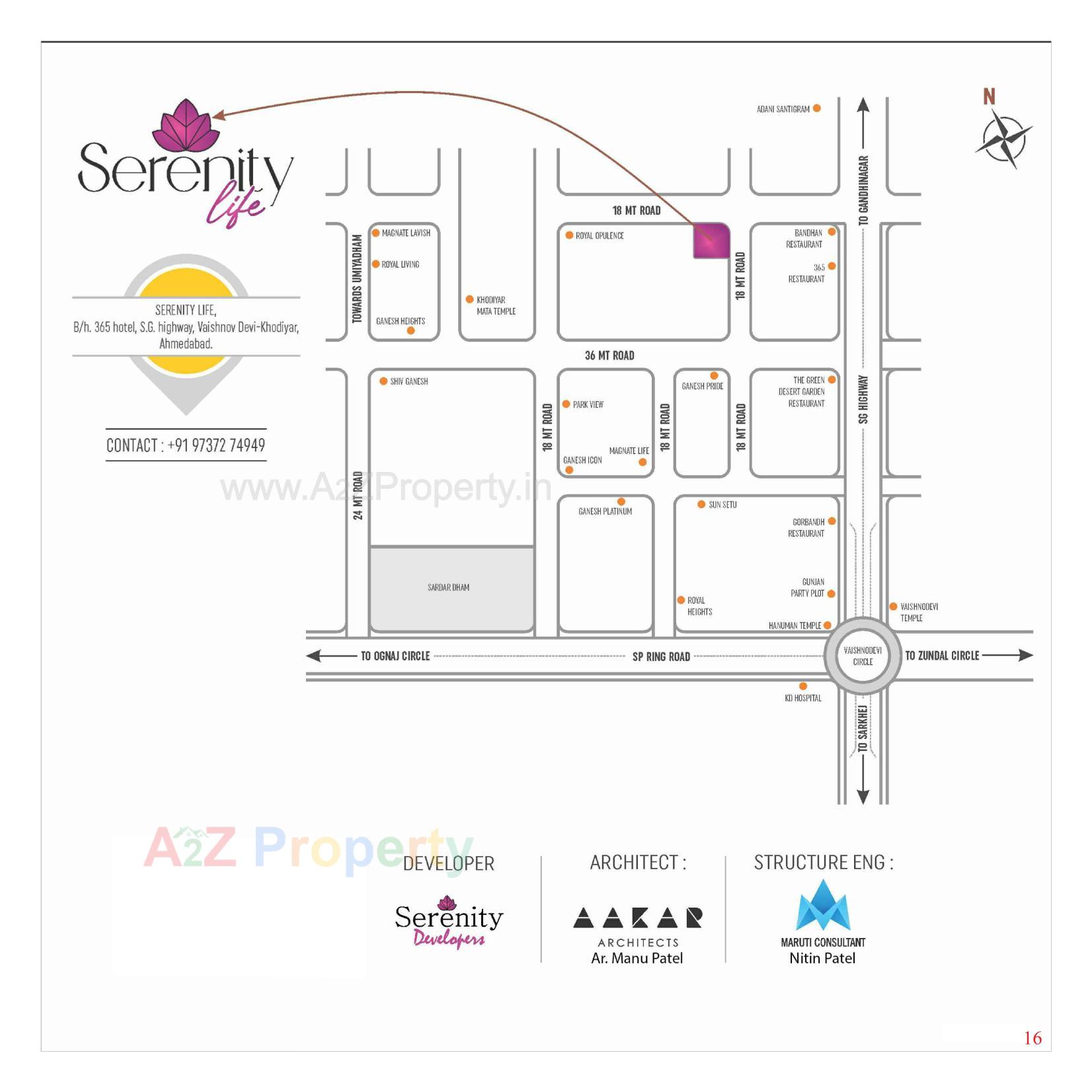  of real estate project Serenity Life located at Khodiyar, Ahmedabad, Gujarat