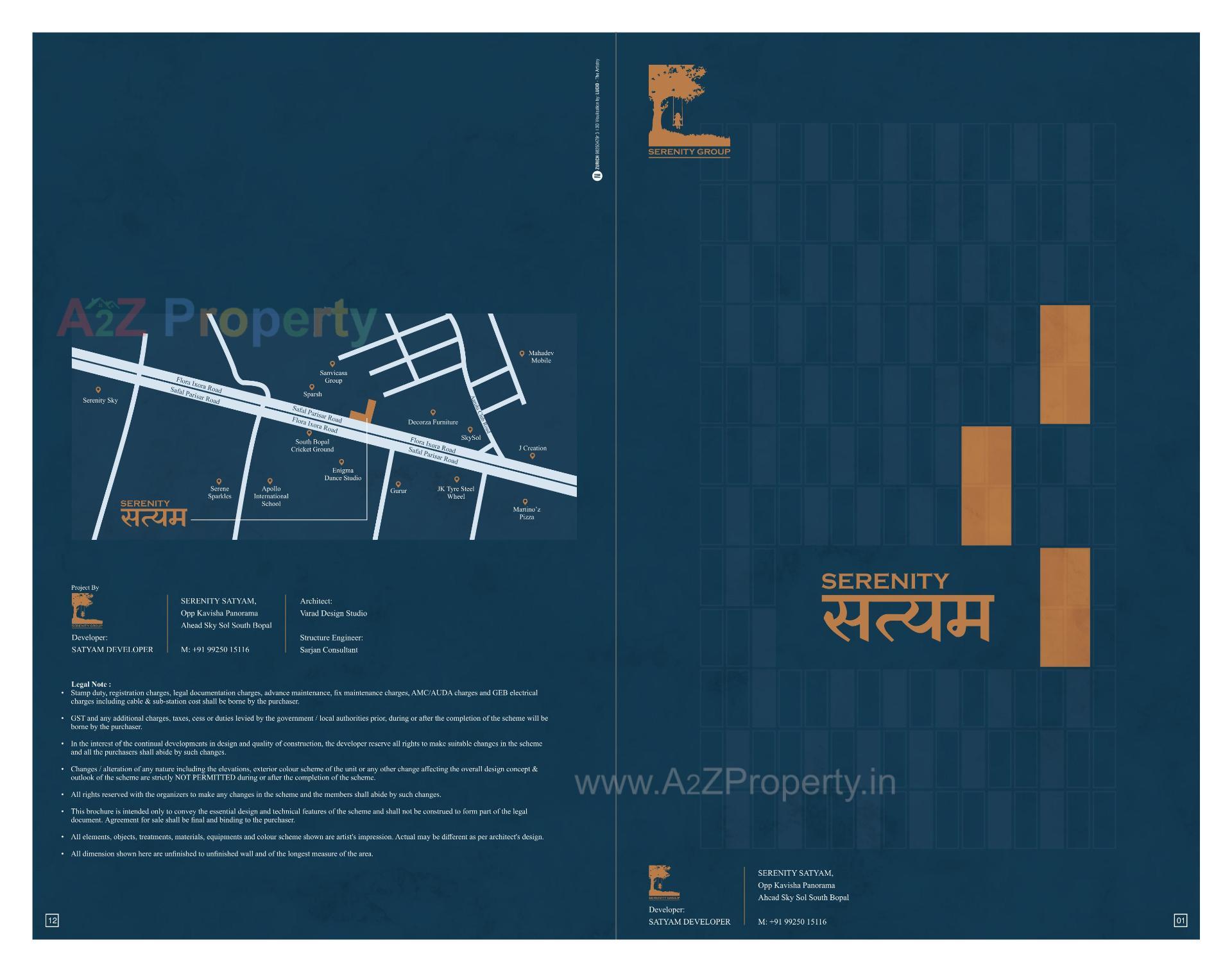  of real estate project Serenity Satyam located at Ghuma, Ahmedabad, Gujarat