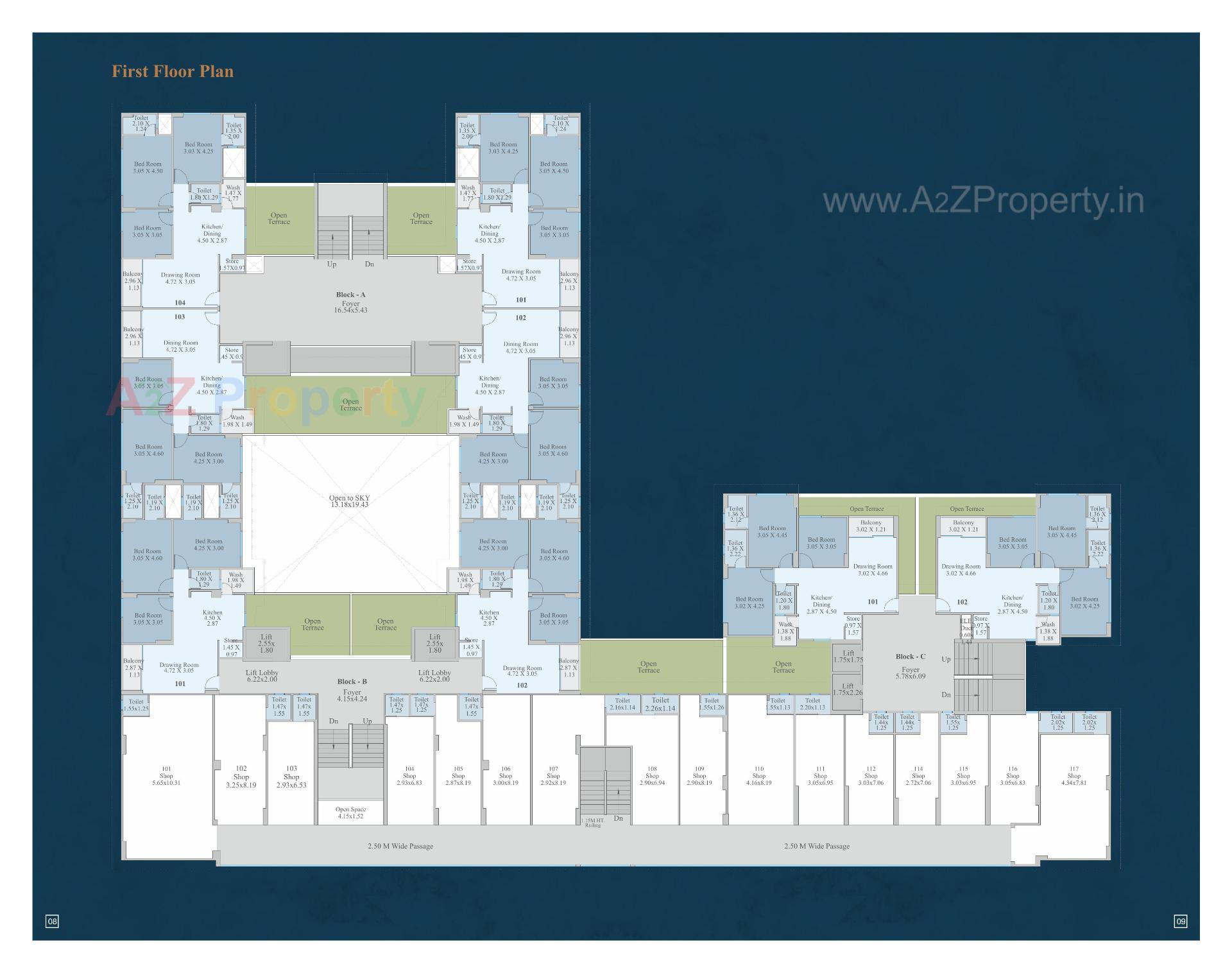 Layout of real estate project Serenity Satyam located at Ghuma, Ahmedabad, Gujarat