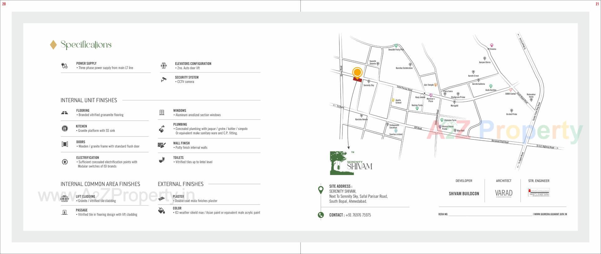  of real estate project Serenity Shivam located at Ghuma, Ahmedabad, Gujarat