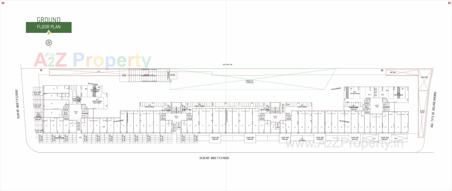 Layout of real estate project Serenity Shivam located at Ghuma, Ahmedabad, Gujarat