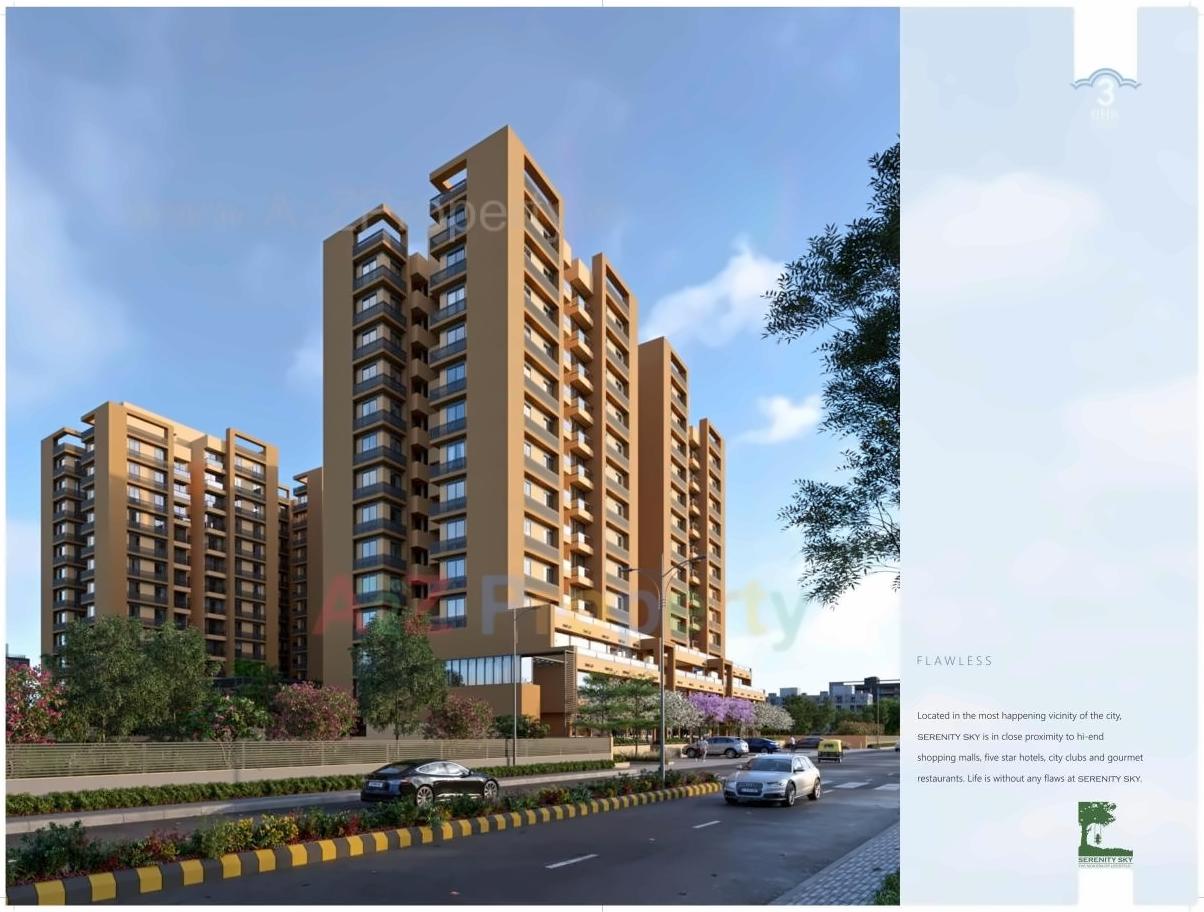 3D Elevation of real estate project Serenity Sky located at Bopal, Ahmedabad, Gujarat