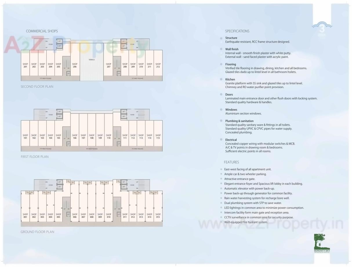 Layout of real estate project Serenity Sky located at Bopal, Ahmedabad, Gujarat