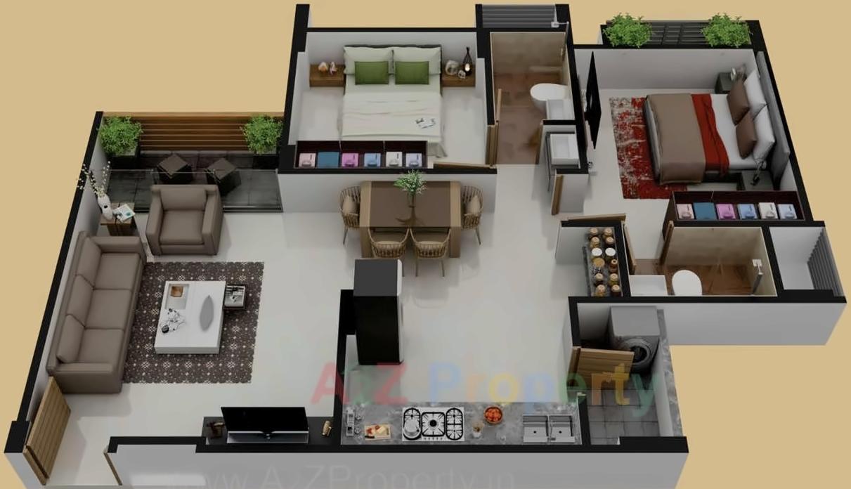 Layout of real estate project Serenity Space located at Gota, Ahmedabad, Gujarat