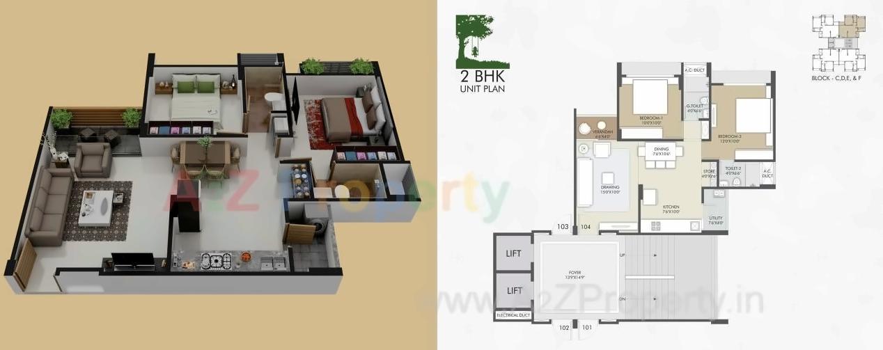 Layout of real estate project Serenity Space located at Gota, Ahmedabad, Gujarat