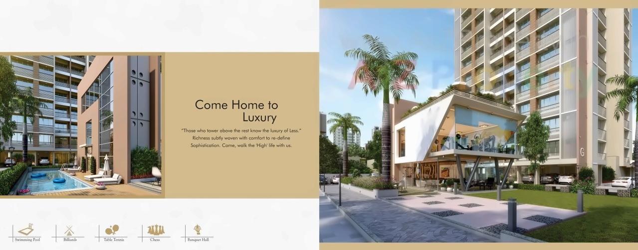 3D Elevation of real estate project Serenity Space located at Gota, Ahmedabad, Gujarat